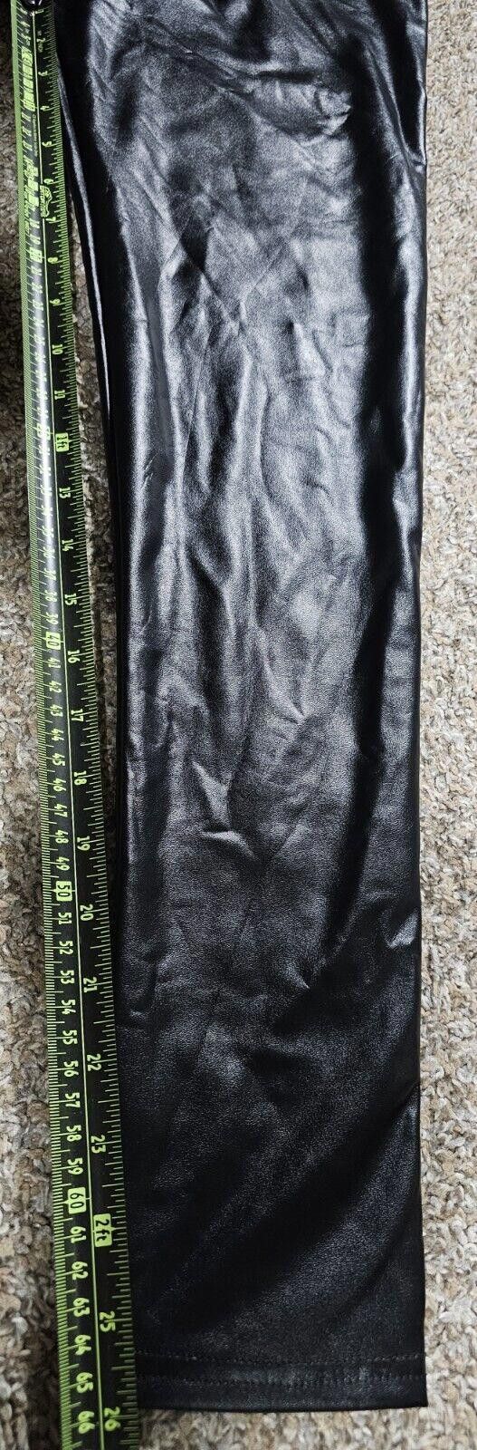 Designer Tagoo All For Leather Faux Leather Pant Medium Black NWT Size 32" / US 10 / IT 46 - 8 Thumbnail