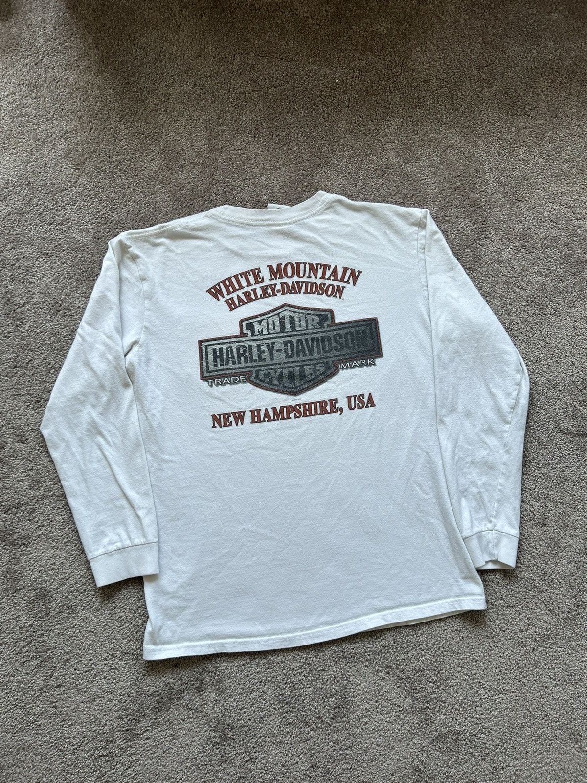 Harley Davidson × Vintage 2007 Harley Davidson Long Sleeve Tee Size US S / EU 44-46 / 1 - 6 Thumbnail