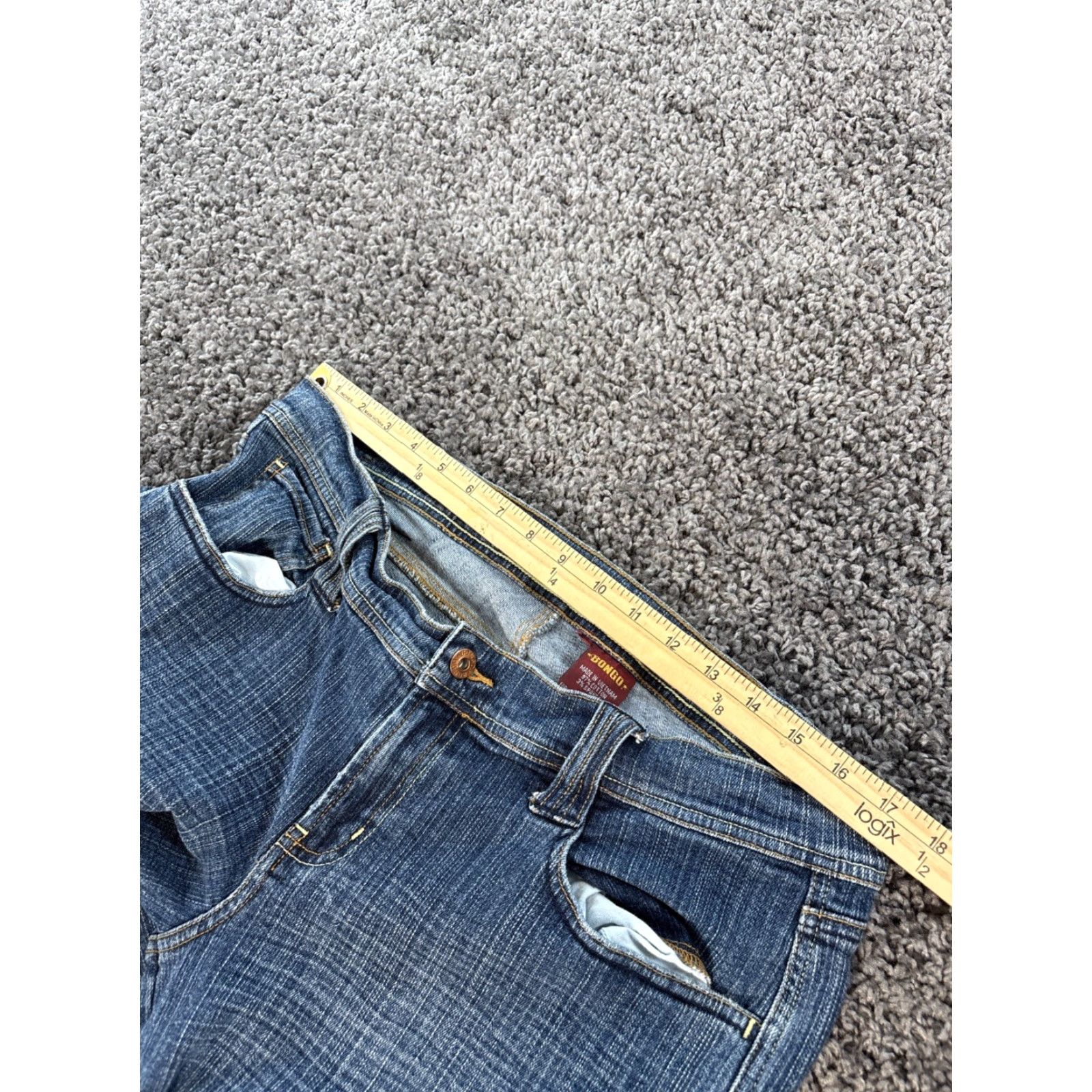 Vintage VINTAGE Bongo Jeans Bootcut 34 34x30 Med Wash Pockets Blue Denim Womens Size 24" / US 00 / IT 34 - 4 Thumbnail