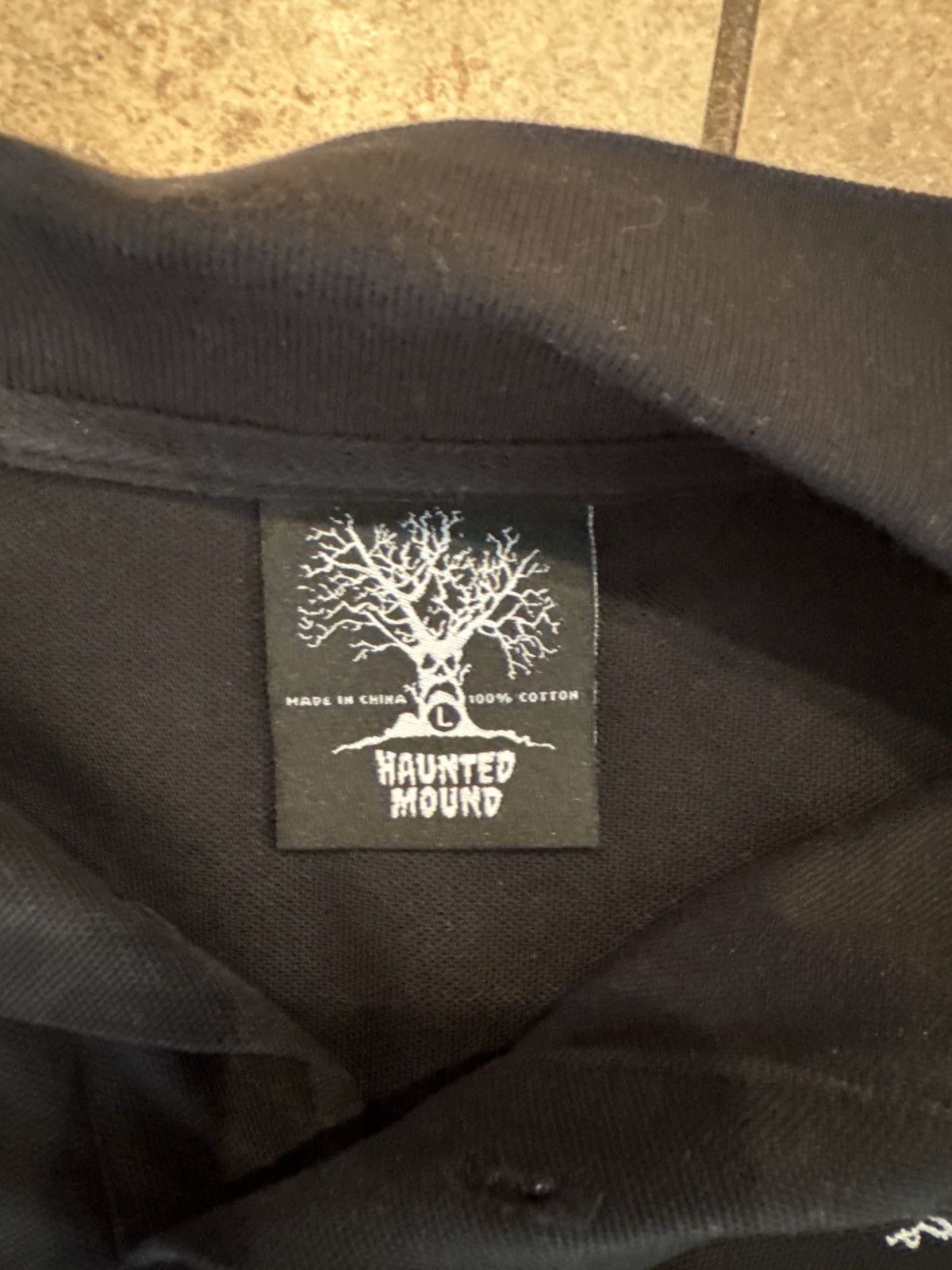 Drain Gang × Goth Money × Haunted Mound Black Haunted Mound Polo Tour Exclusive Size US L / EU 52-54 / 3 - 3 Thumbnail
