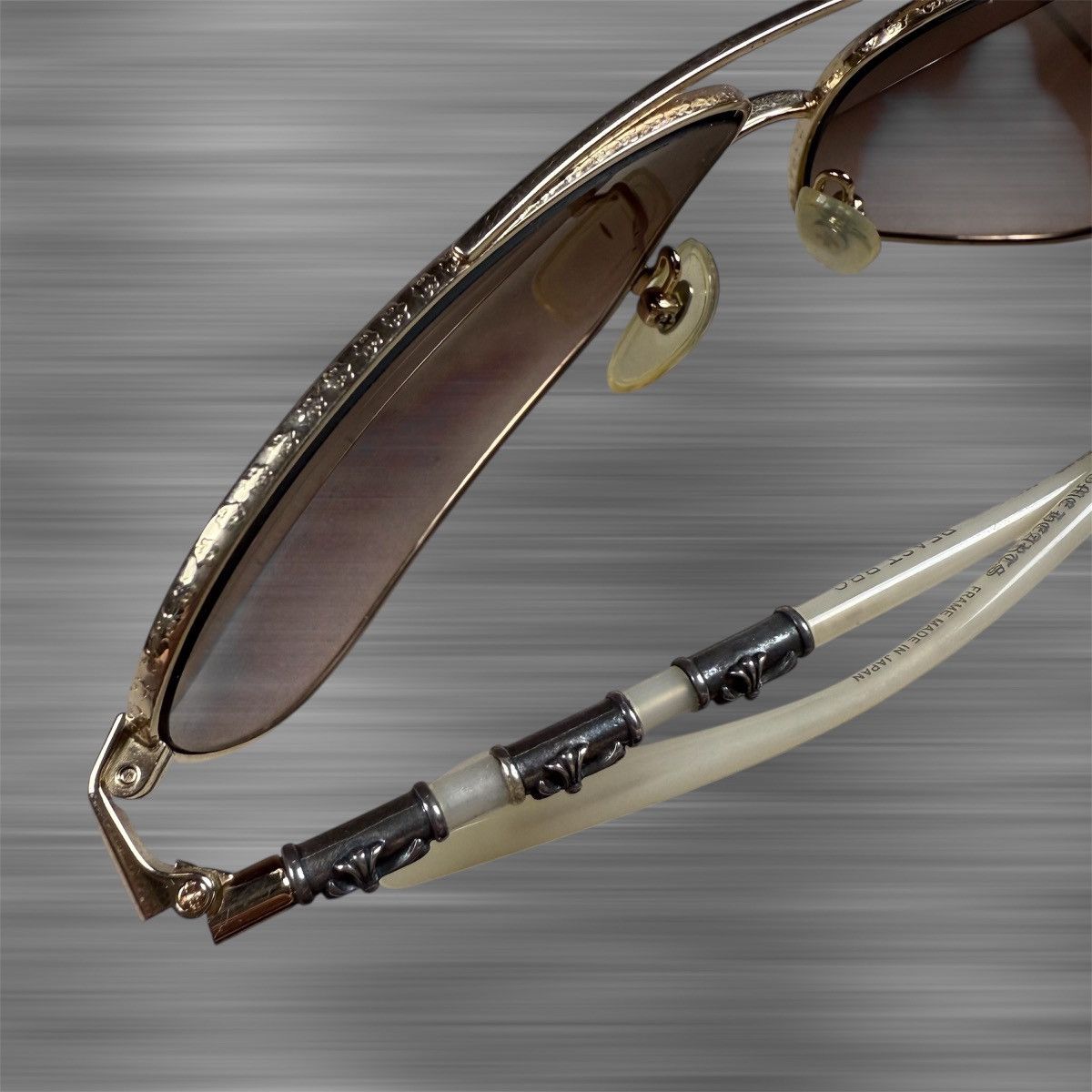Chrome Hearts Chrome Hearts ‘Beast BBC’ White Gold/.925 Silver Sunglasses Size ONE SIZE - 6 Thumbnail