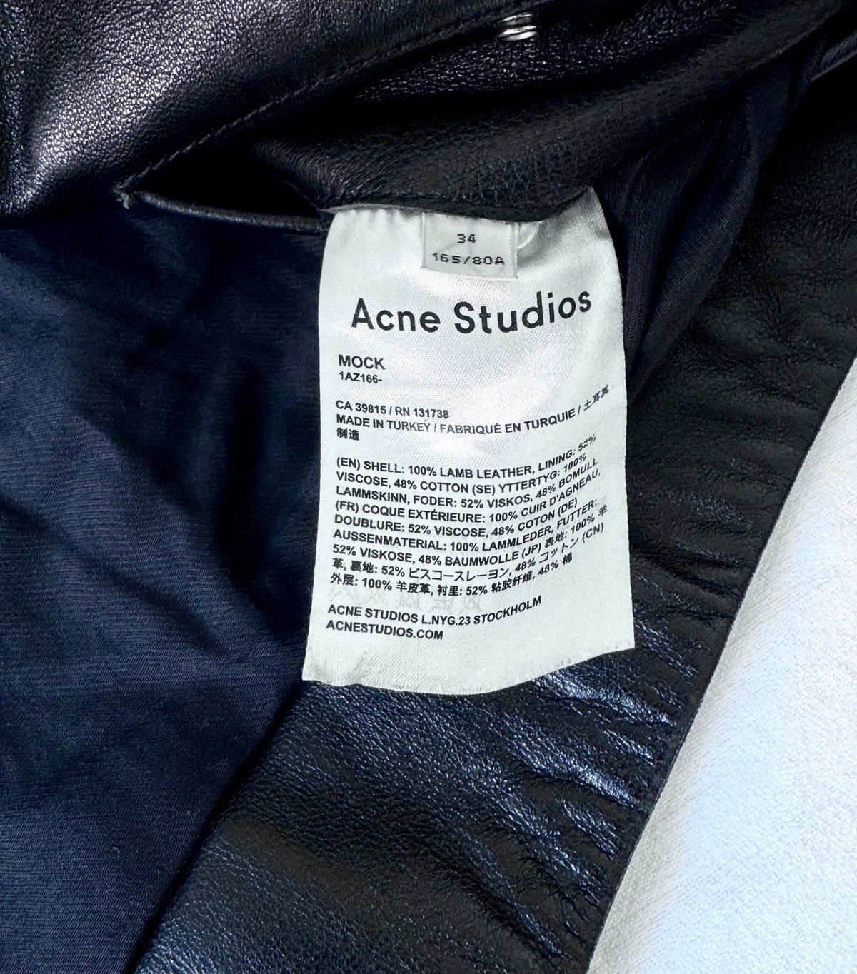 Acne Studios Acne Studios - Mock Leather Jacket Size XS / US 0-2 / IT 36-38 - 4 Thumbnail