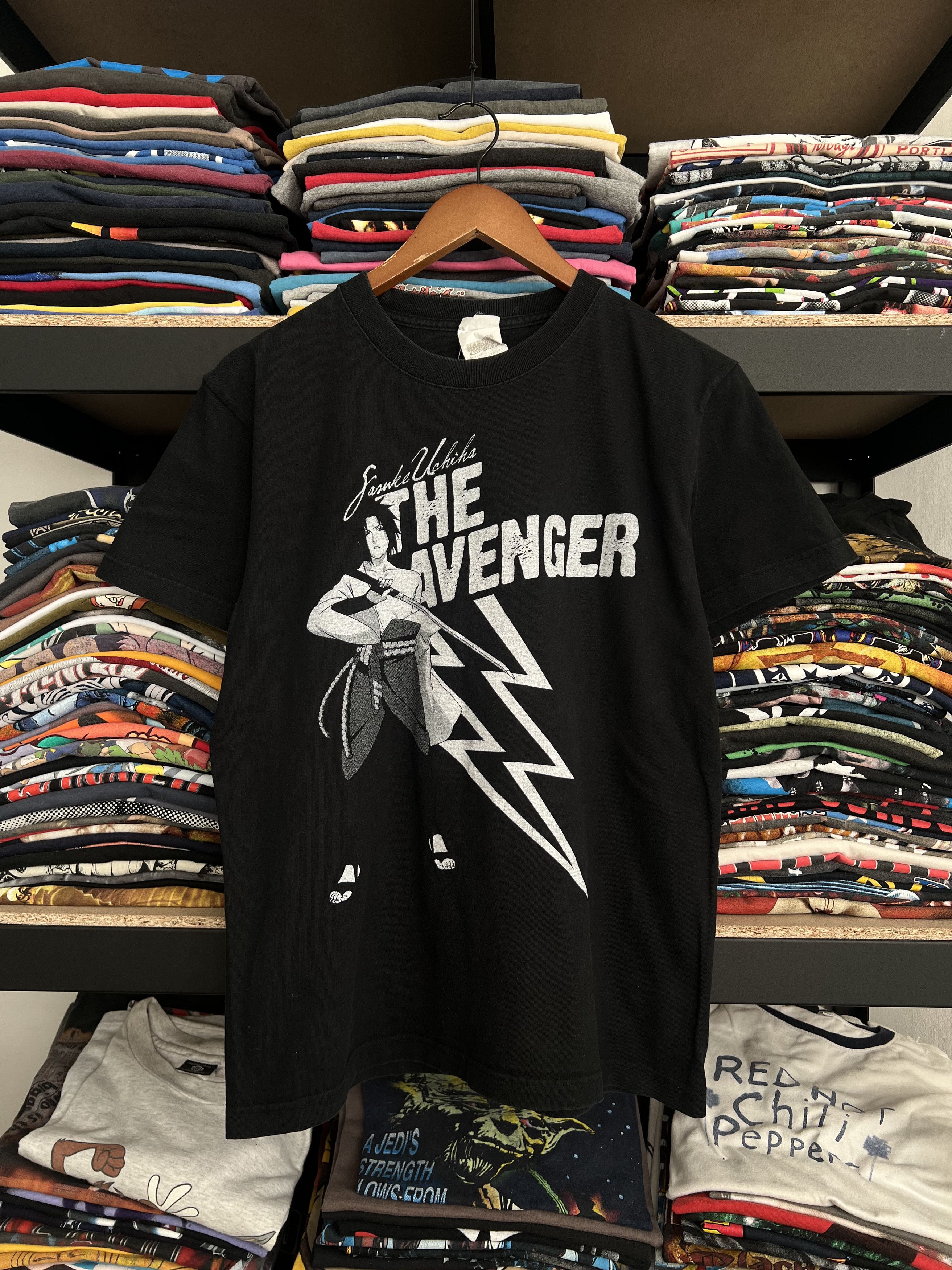 Anime Vintage 2000s Saske Uchiha Naruto Cospa Anime Black Tee Size US M / EU 48-50 / 2 - 1 Thumbnail