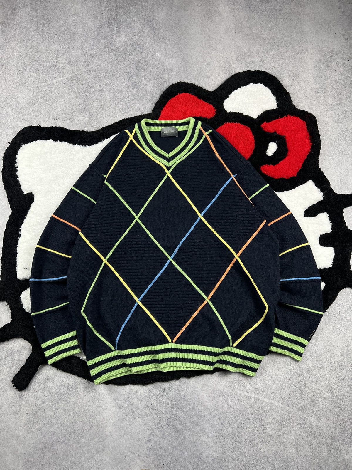 Carlo Colucci Vintage Carlo Colucci 3D Coogi Style Cable Knit Boxy Sweater Size US L / EU 52-54 / 3 - 1 Thumbnail