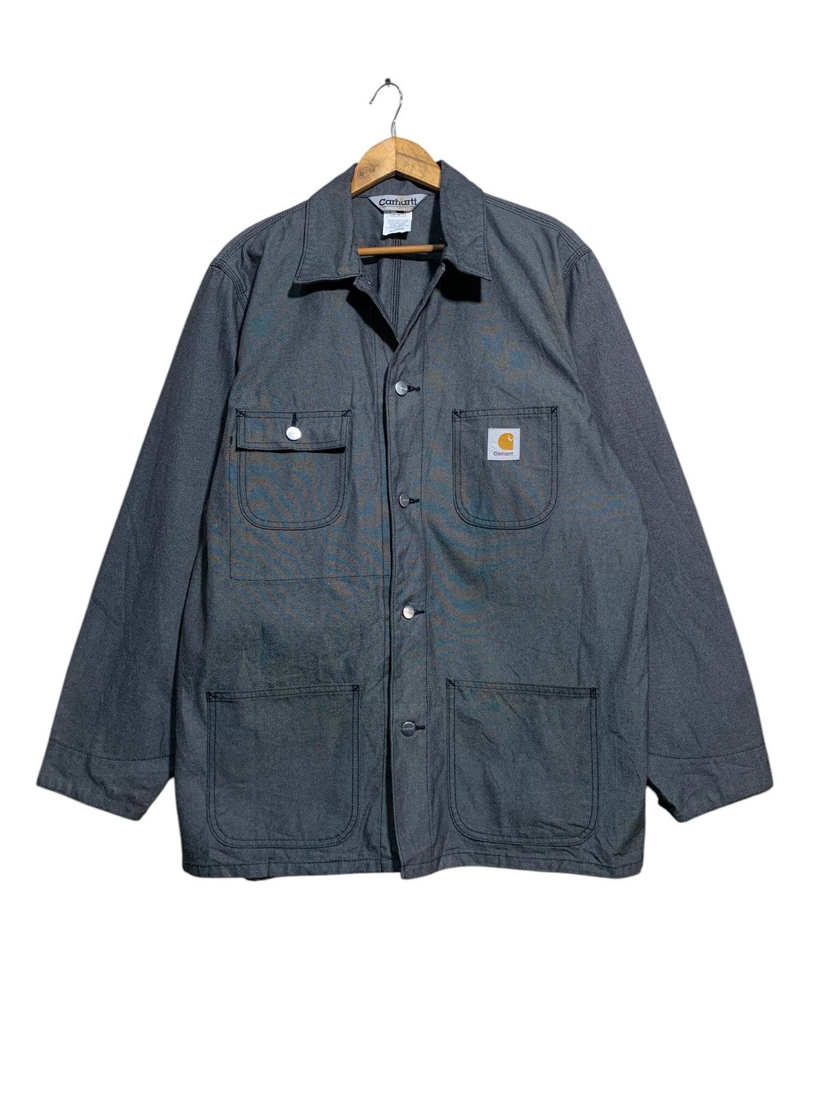 Carhartt × Carhartt Wip 🔥VTG CARHARTT DENIM GREY MICHIGAN JACKETS Size US XL / EU 56 / 4 - 1 Thumbnail