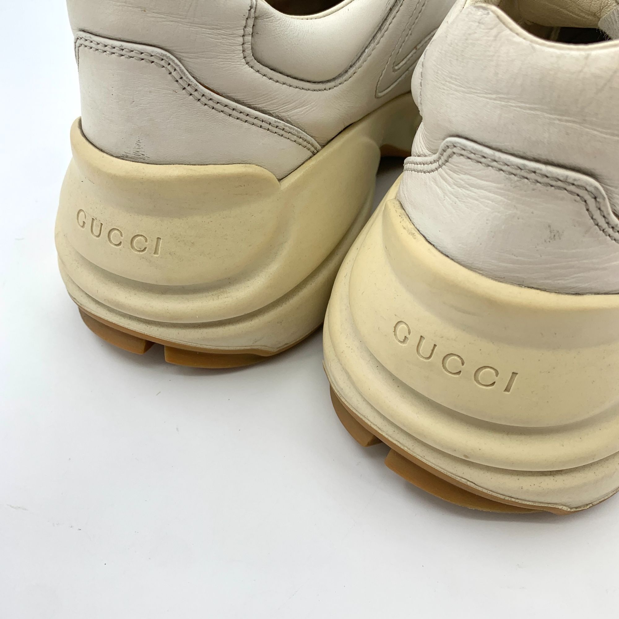 Gucci Q11475 Gucci Rhyton White Leather Sneakers With Panther Prin Size US 10 / IT 40 - 9 Thumbnail