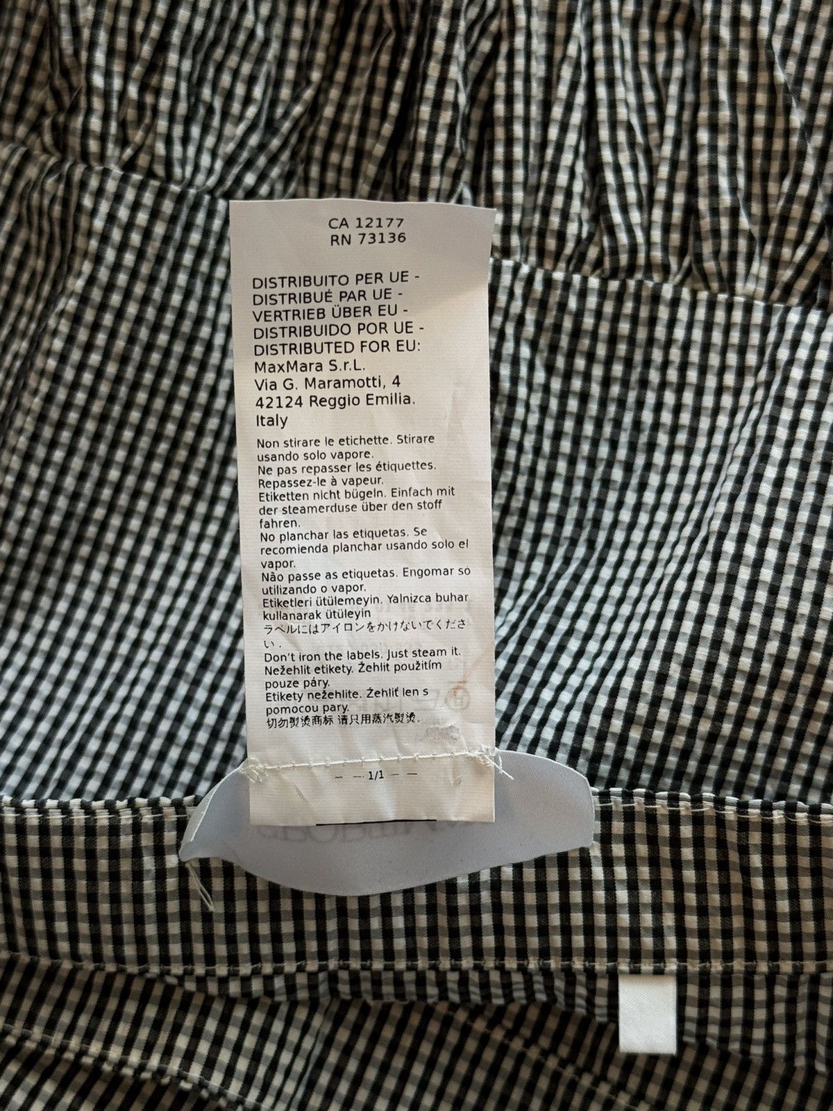 Max Mara × Sportmax × Weekend Max Mara Max Mara Sportmax checkered wide balloon maxi skirt Size 34" / US 12 / IT 48 - 11 Thumbnail