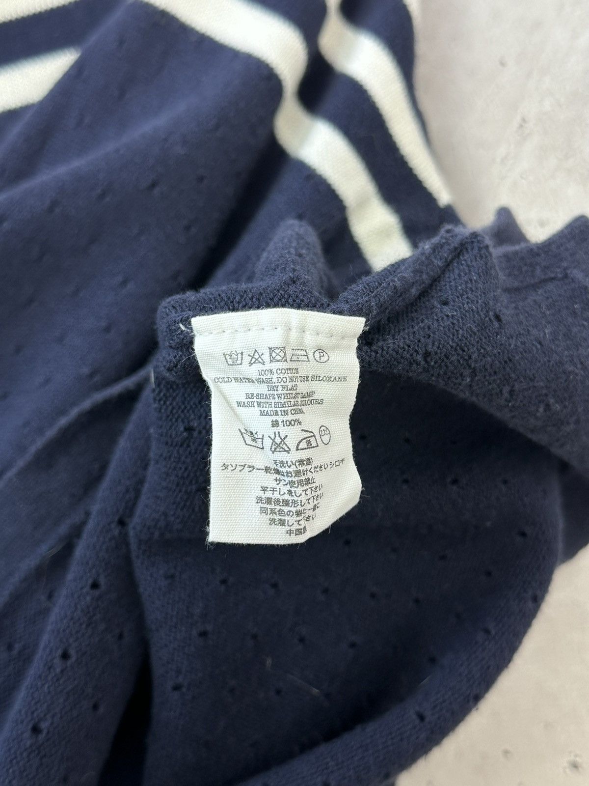 YMC YMC Stripped Navy Blue Cotton Men’s Sweater Size US M / EU 48-50 / 2 - 11 Thumbnail