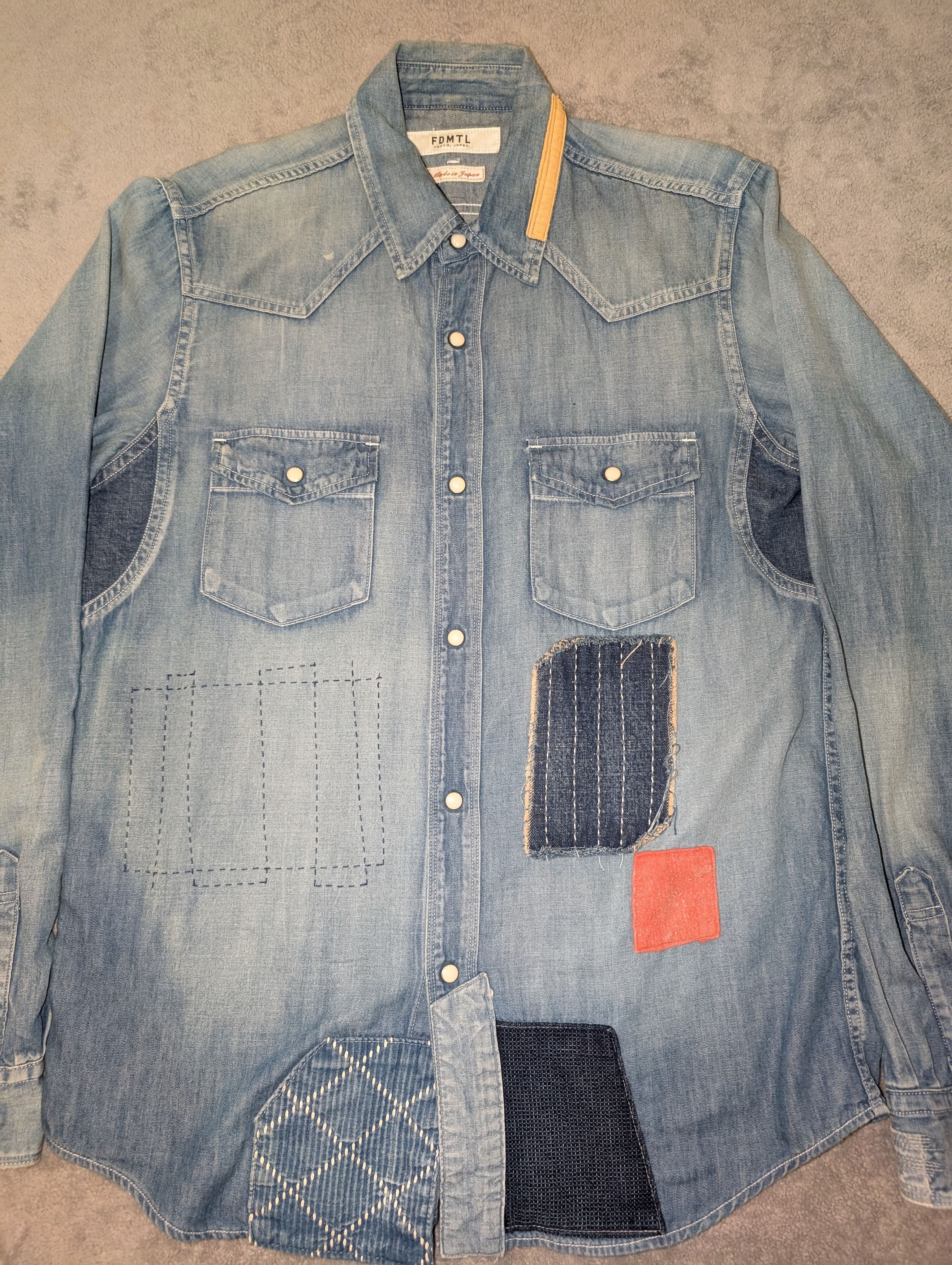FDMTL FDMTL DENIM PATCH STYLE LONG SLEEVE T Size US L / EU 52-54 / 3 - 1 Thumbnail