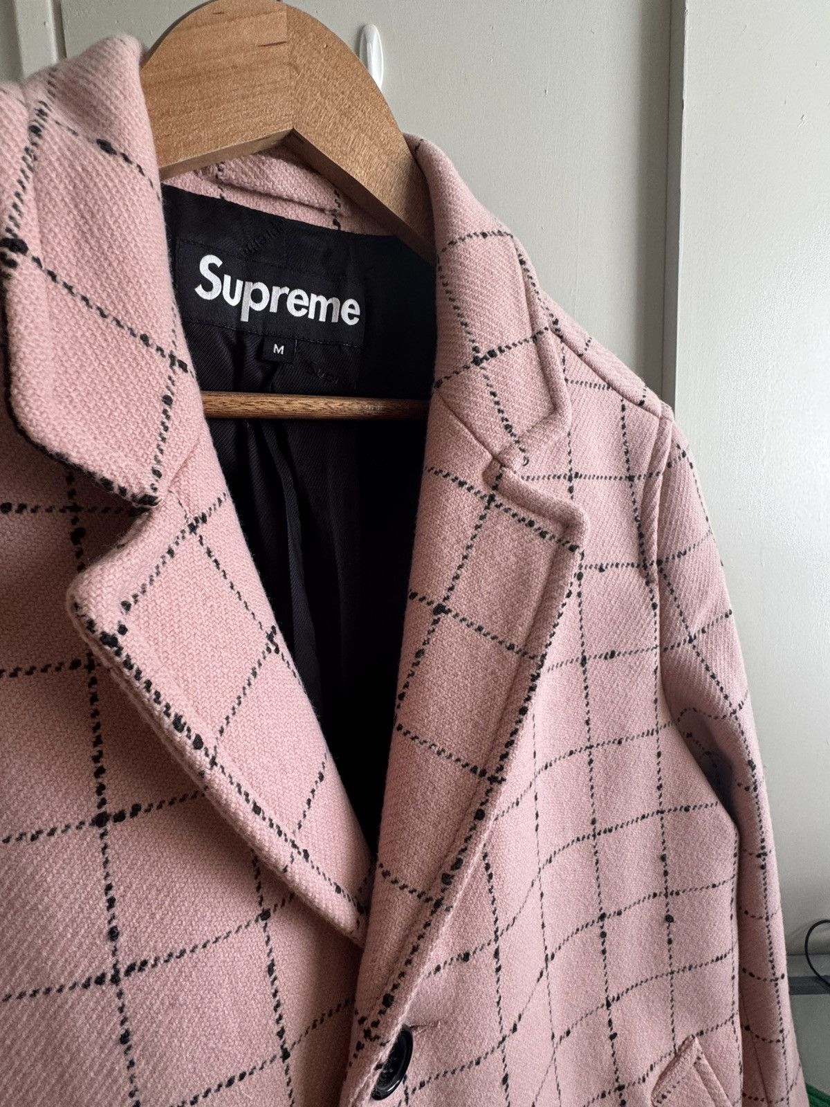 Supreme Supreme Wool Windowpane Overcoat Size US M / EU 48-50 / 2 - 3 Thumbnail