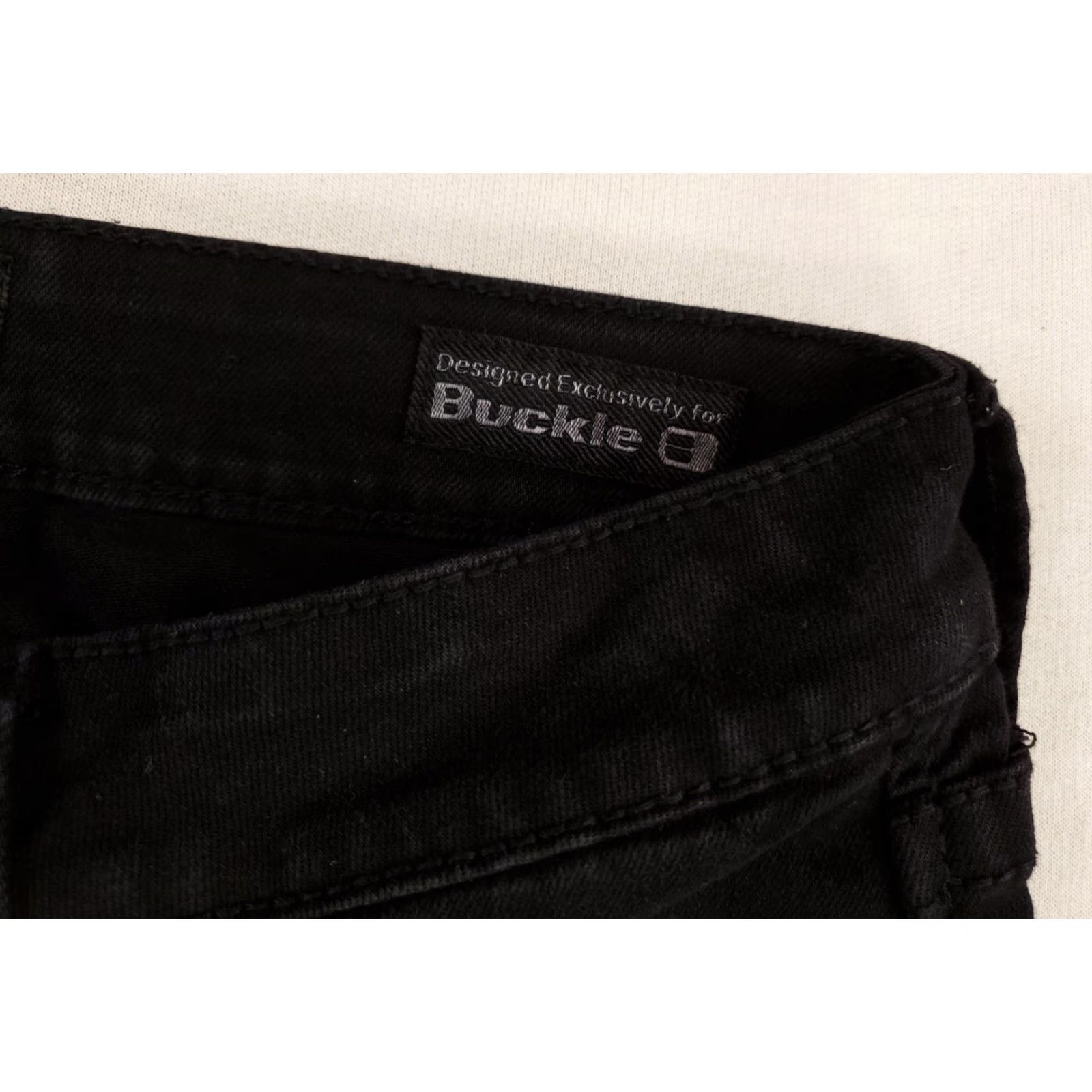 BKE VINTAGE Salvage BKE Buckle Jeans Black Havoc Straight Slim Fit Mens 31 x 34 Size US 31 - 4 Thumbnail