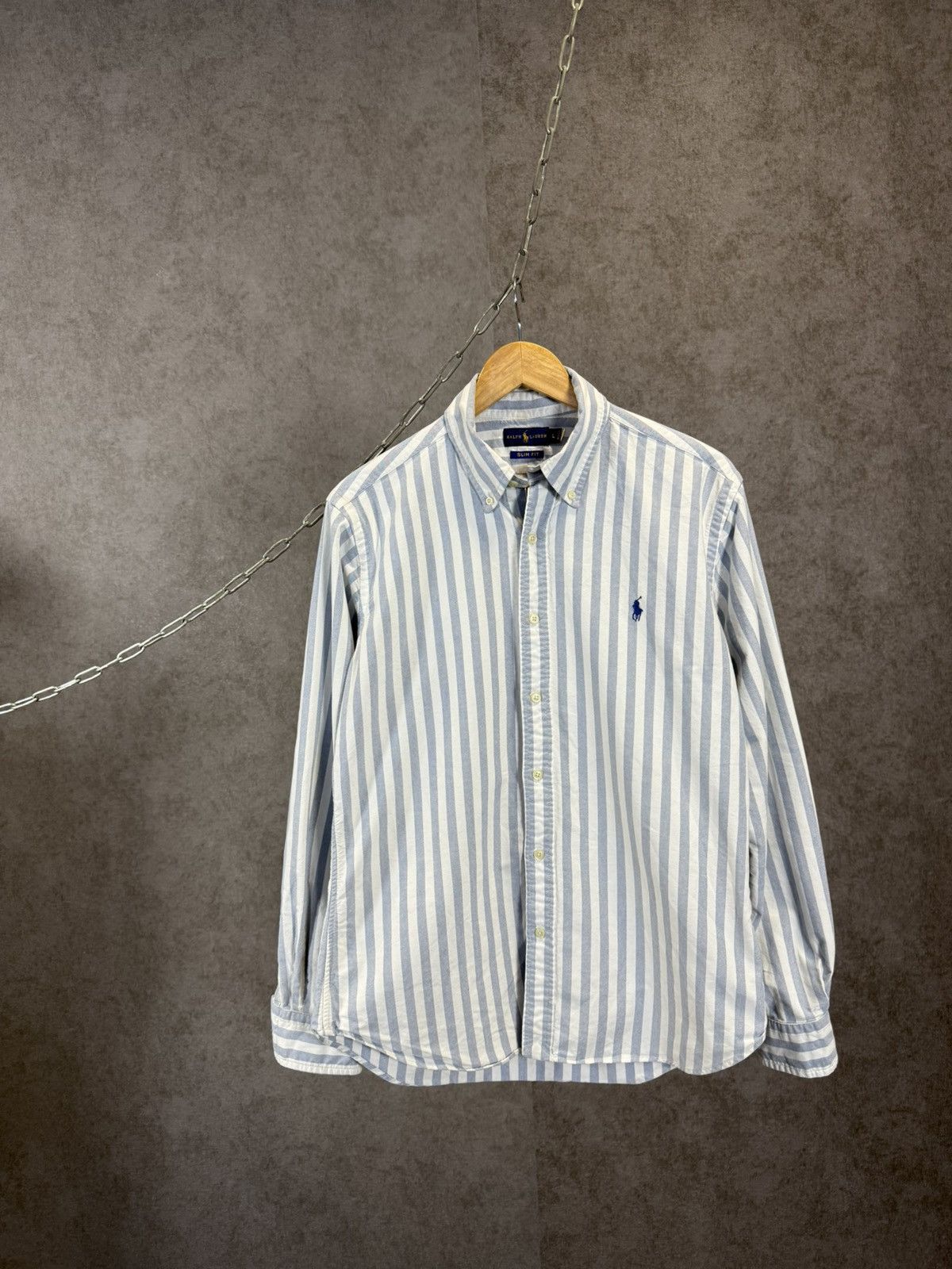 Polo Ralph Lauren Polo Ralph Lauren designer striped logo shirt Size US L / EU 52-54 / 3 - 1 Thumbnail