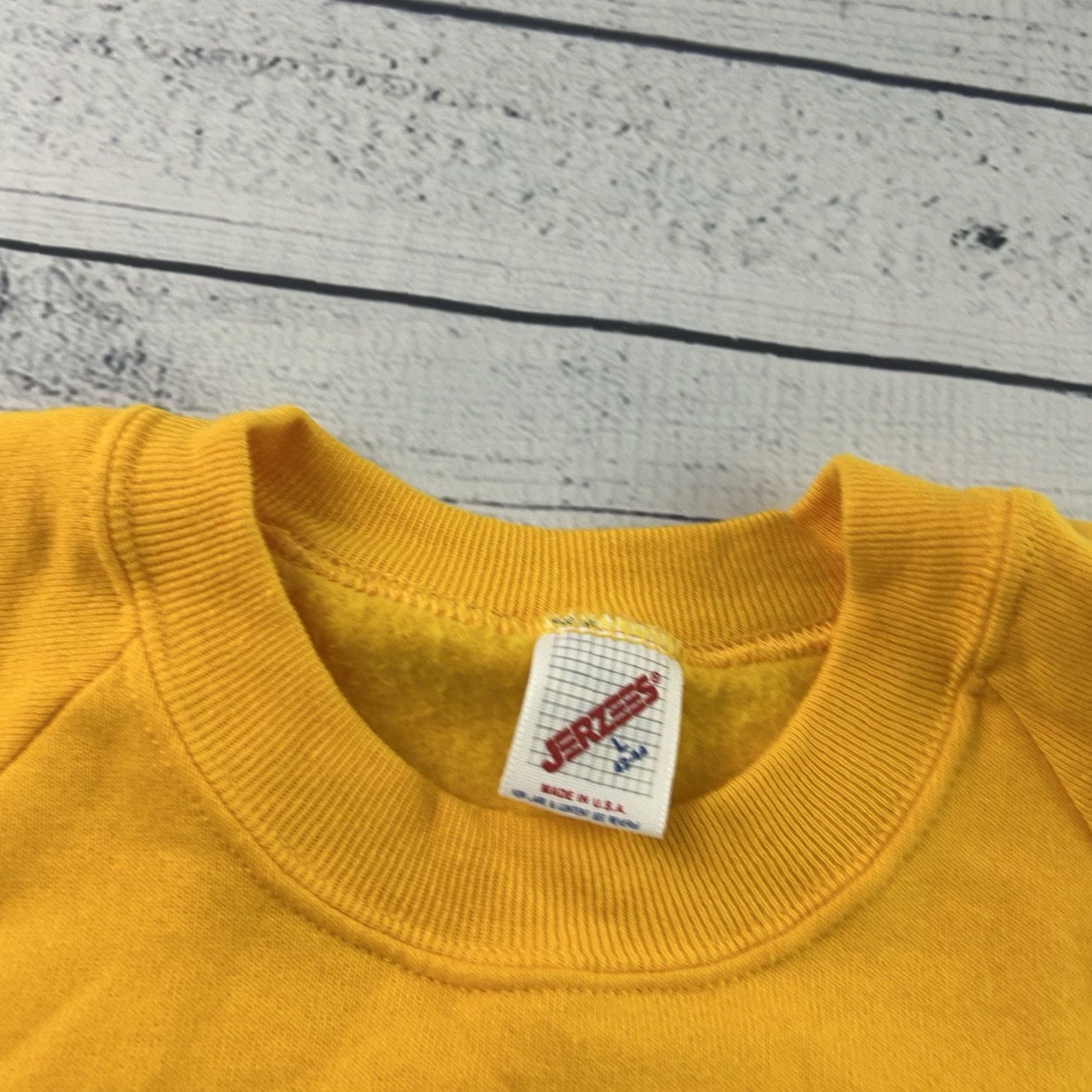 Jerzees VINTAGE Jerzees Sweatshirt Pullover Mens L Yellow Jerzees Lever Foods Division Size US L / EU 52-54 / 3 - 2 Thumbnail