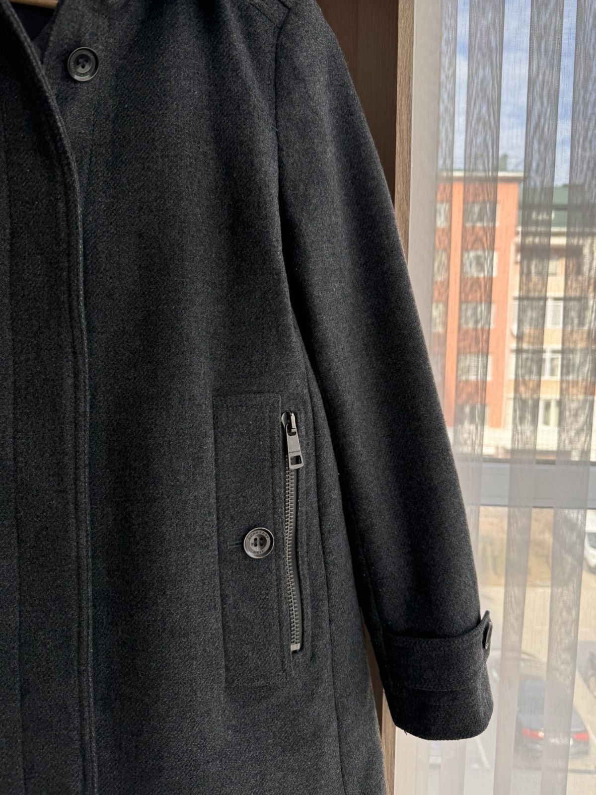 Burberry × Vintage Vintage Burberry Brit Luxury W’ Wool Grey Blend Peacoat Size S / US 4 / IT 40 - 5 Thumbnail