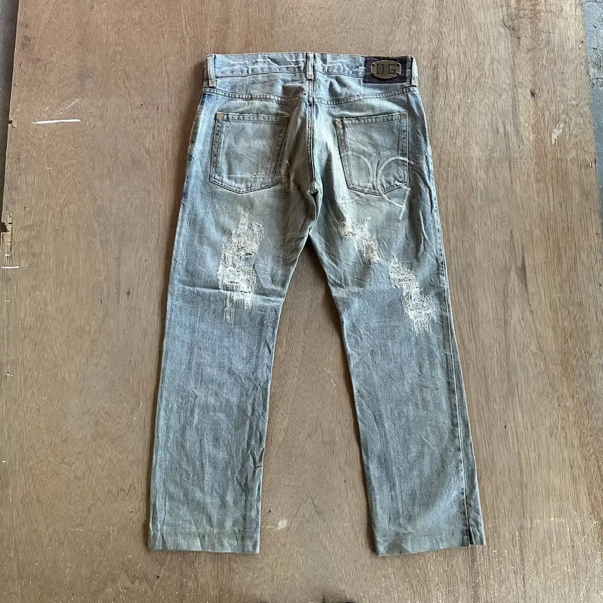 Dolce & Gabbana SICKSS 💥 VTG DOLCE&GABBANA DISTRESSED DENIM LIGHTWASH PANT Size US 34 / EU 50 - 2 Thumbnail