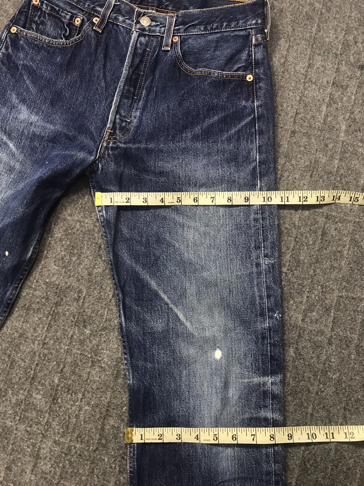 Levi's Vintage Clothing Levi's 90s Lot 501 Indigo Denim Jeans Buttonfly E181 Size US 30 / EU 46 - 17 Thumbnail