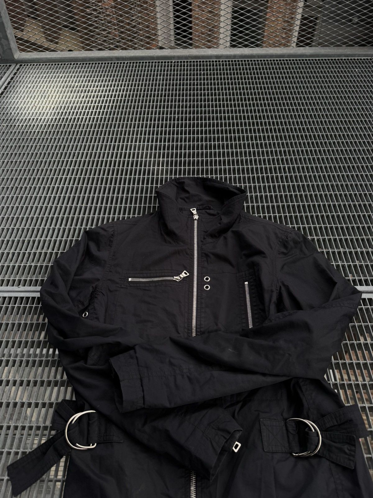 Prada Vintage 00s Prada Nylon Biker Jacket Size US S / EU 44-46 / 1 - 9 Thumbnail