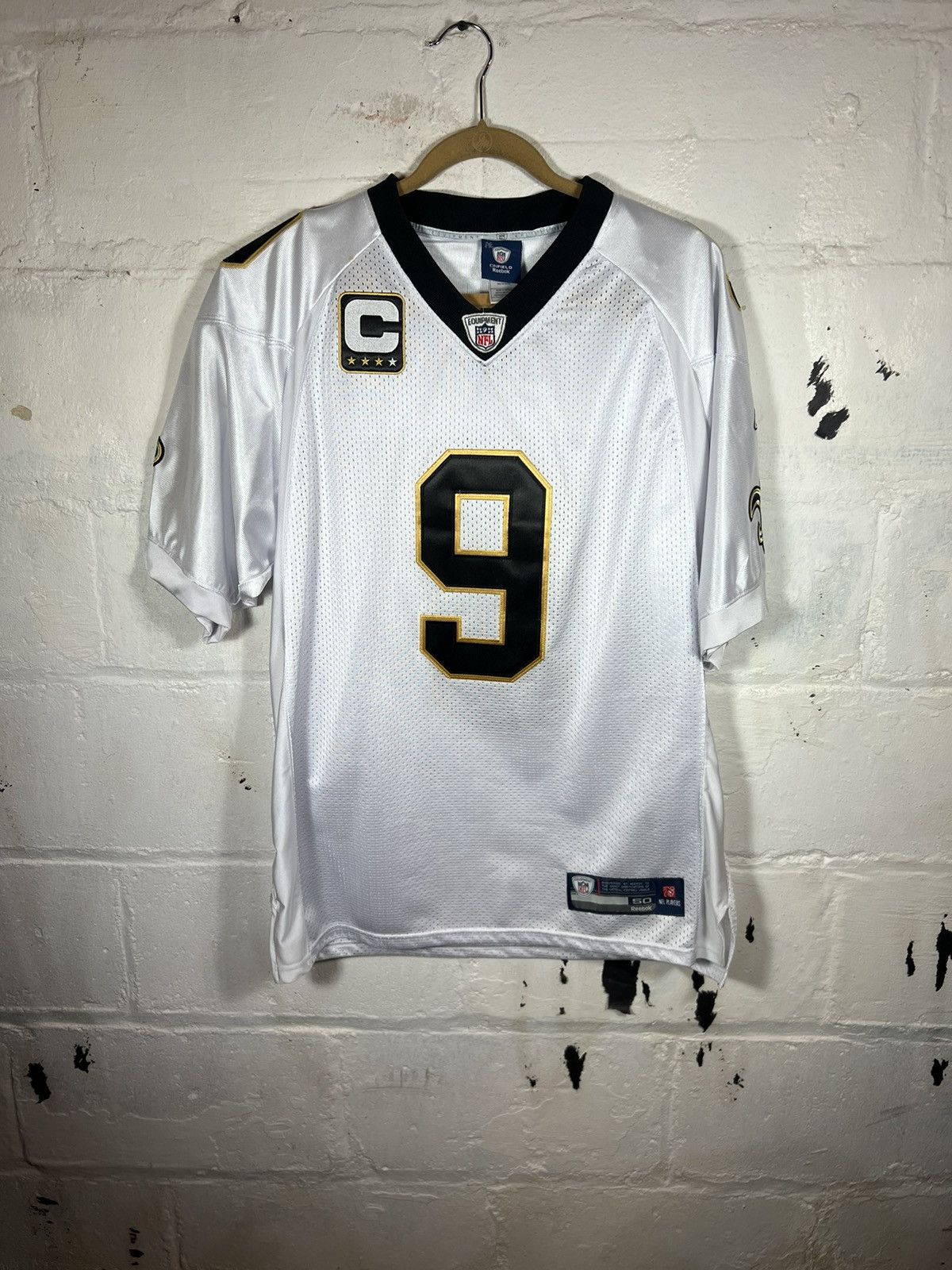 Drew Brees #9 New Orleans Saints On Field White Jersey