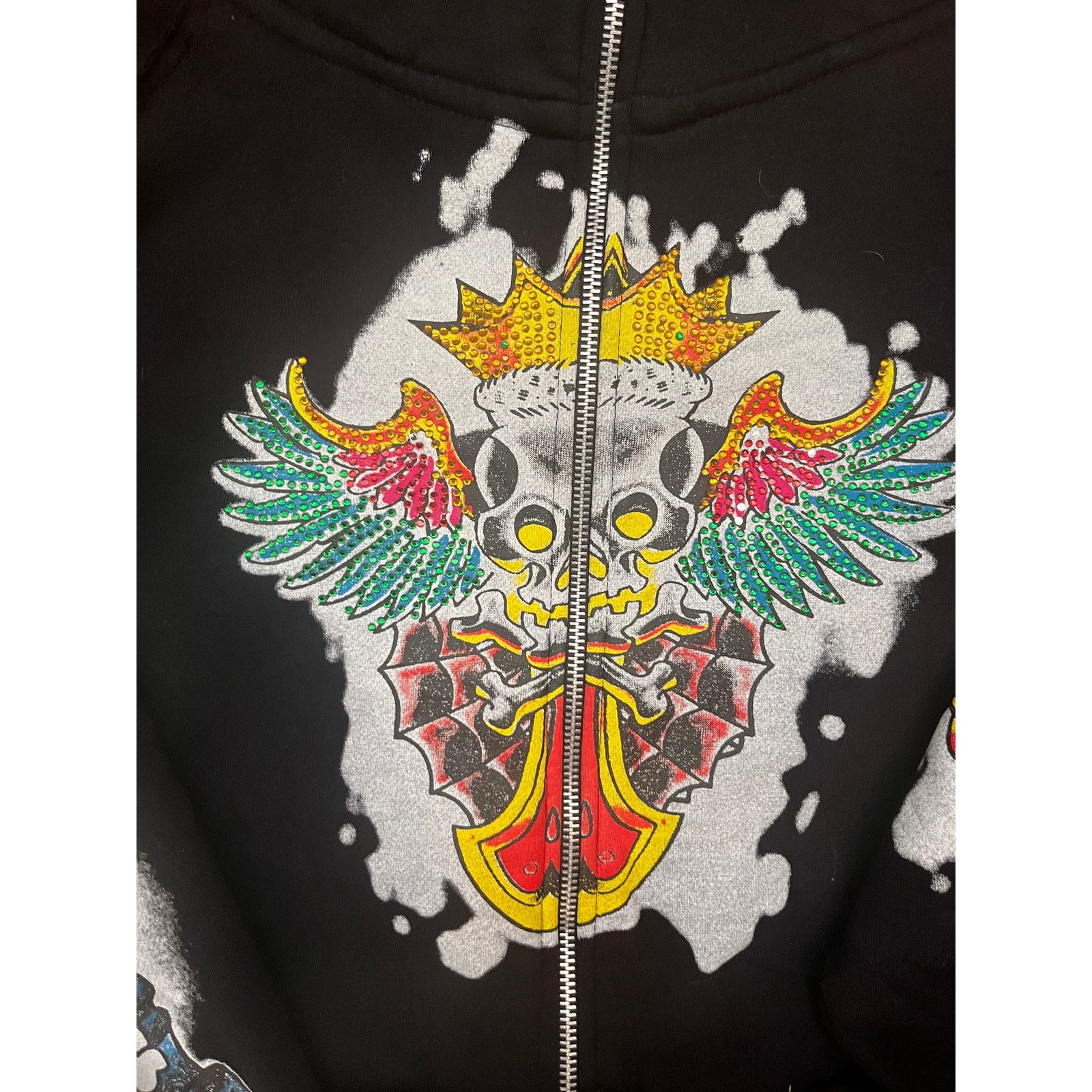 Other Vodka Black Skull Print Full Zip Hoodie Size US L / EU 52-54 / 3 - 4 Thumbnail
