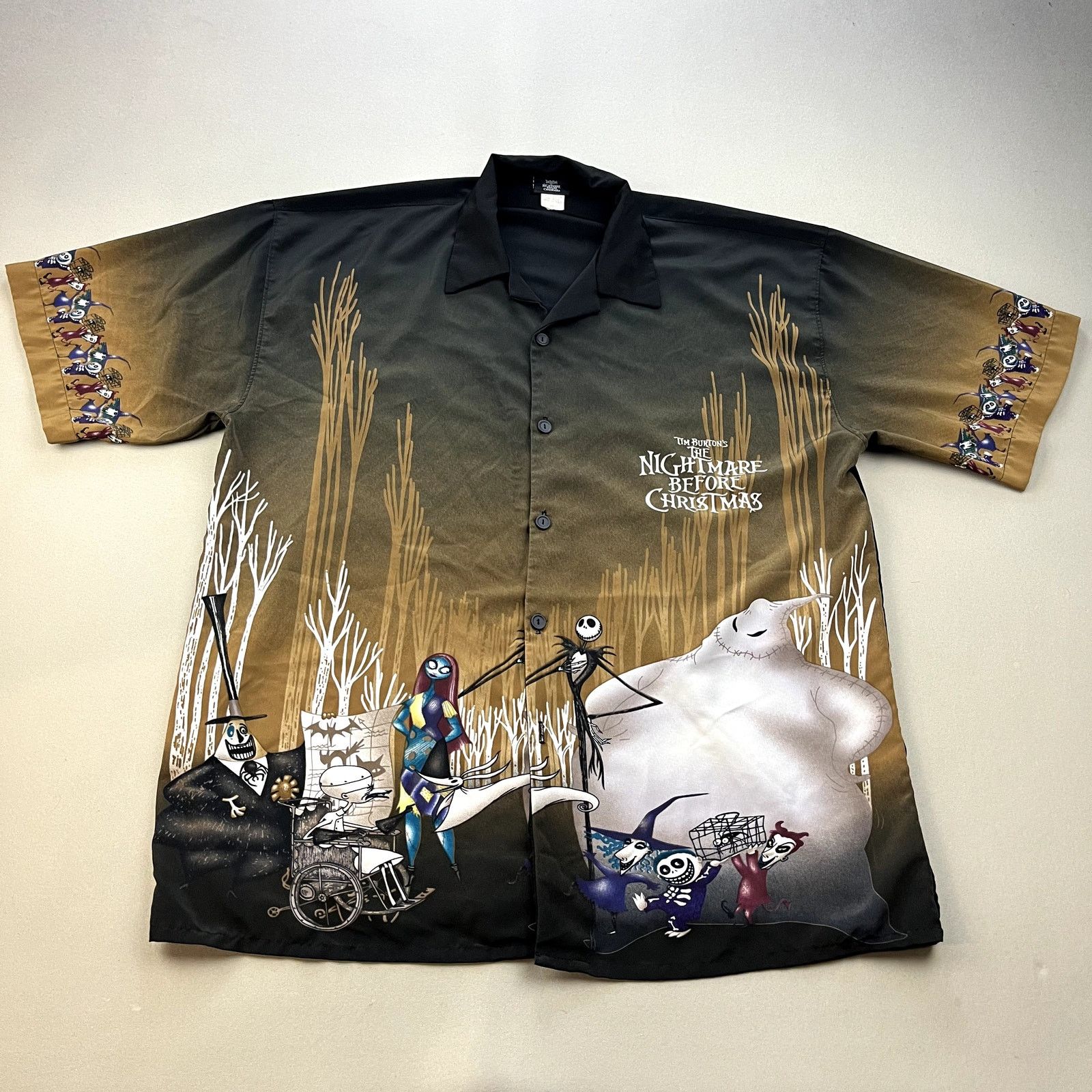 Vintage Nightmare Before Christmas Shirt XL Black Giant 90s 