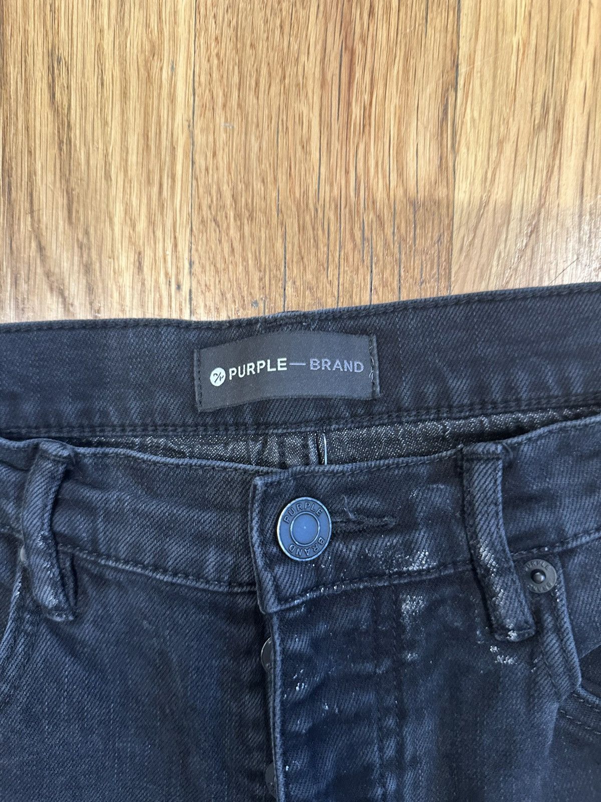 Purple Brand Purple Brand White Paint Black Denim Jeans Size 32 Size US 32 / EU 48 - 3 Thumbnail
