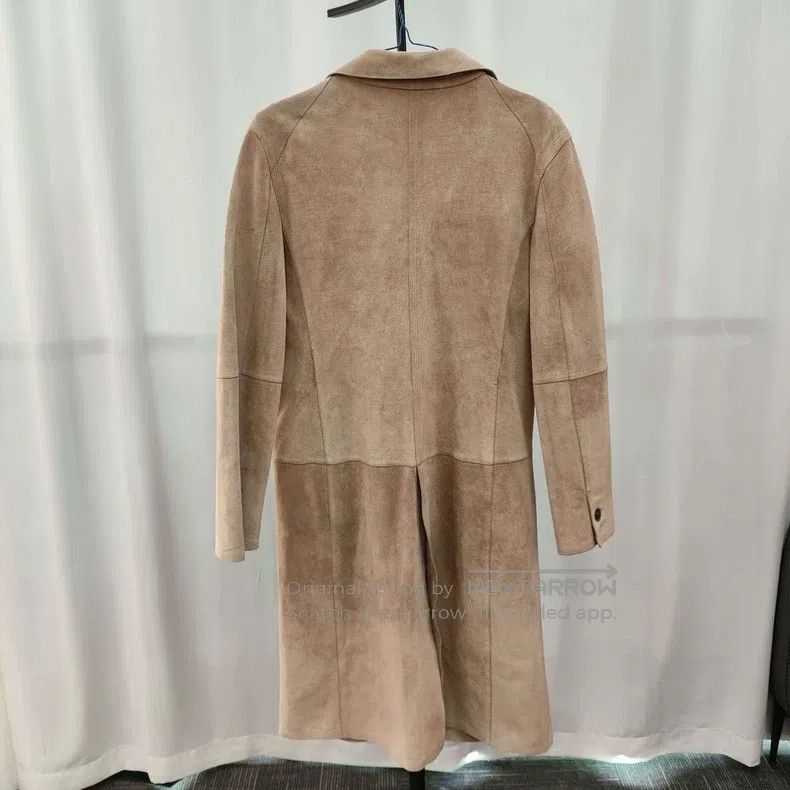 Loewe Loewe Leather suede trench coat size 38 khaki Size XS / US 0-2 / IT 36-38 - 8 Thumbnail