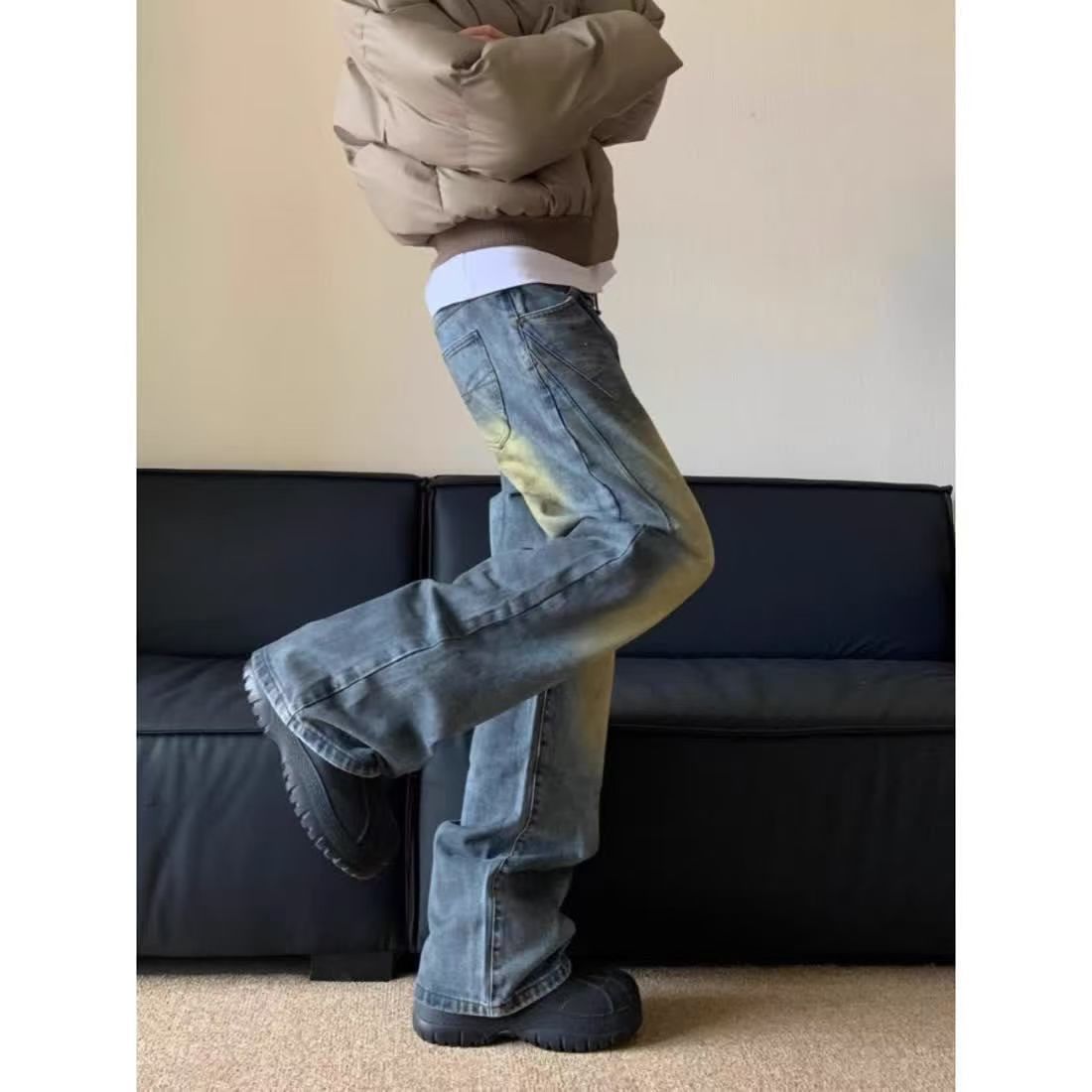 Japanese Brand × Jean Blue washed vintage distressed men's jeans y2k Size US 32 / EU 48 - 2 Thumbnail
