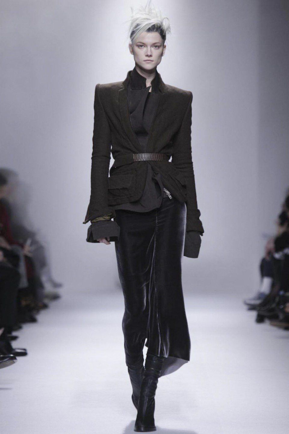Haider Ackermann 🔥A/W 2013 HAIDER ACKERMANN MOLESKIN CROPPED JACKET Size S / US 4 / IT 40 - 25 Thumbnail
