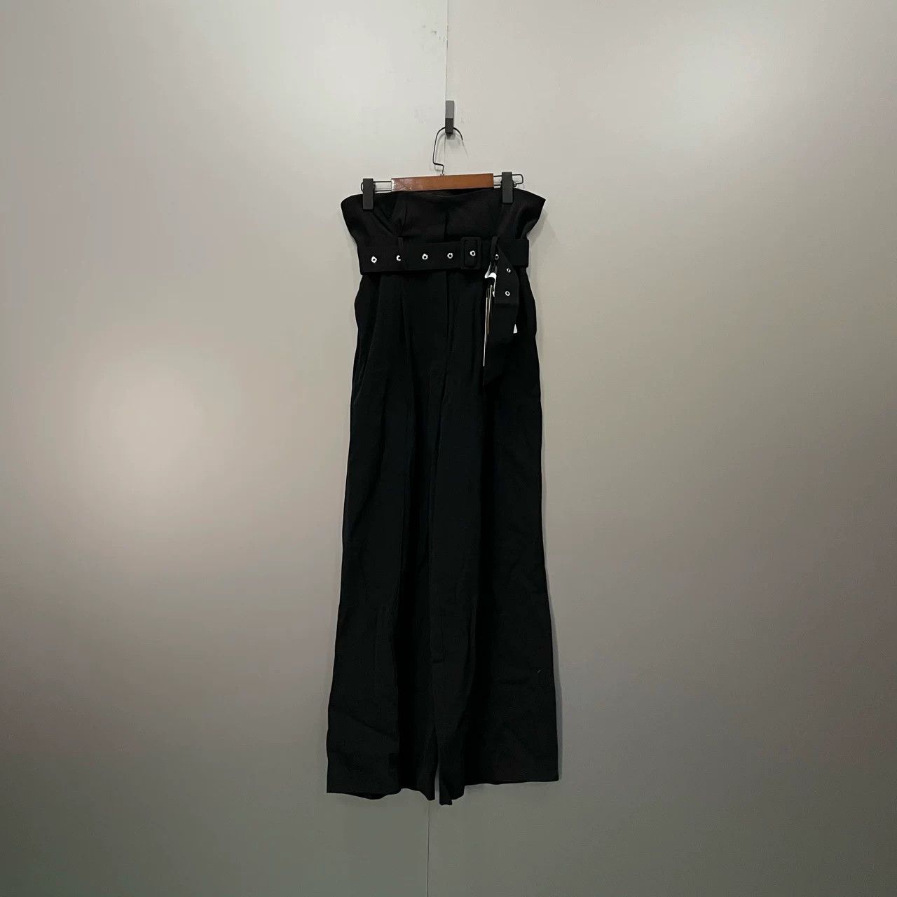 rokh ROKH Black High-Waist Silk Trousers Size 34" / US 12 / IT 48 - 1 Thumbnail