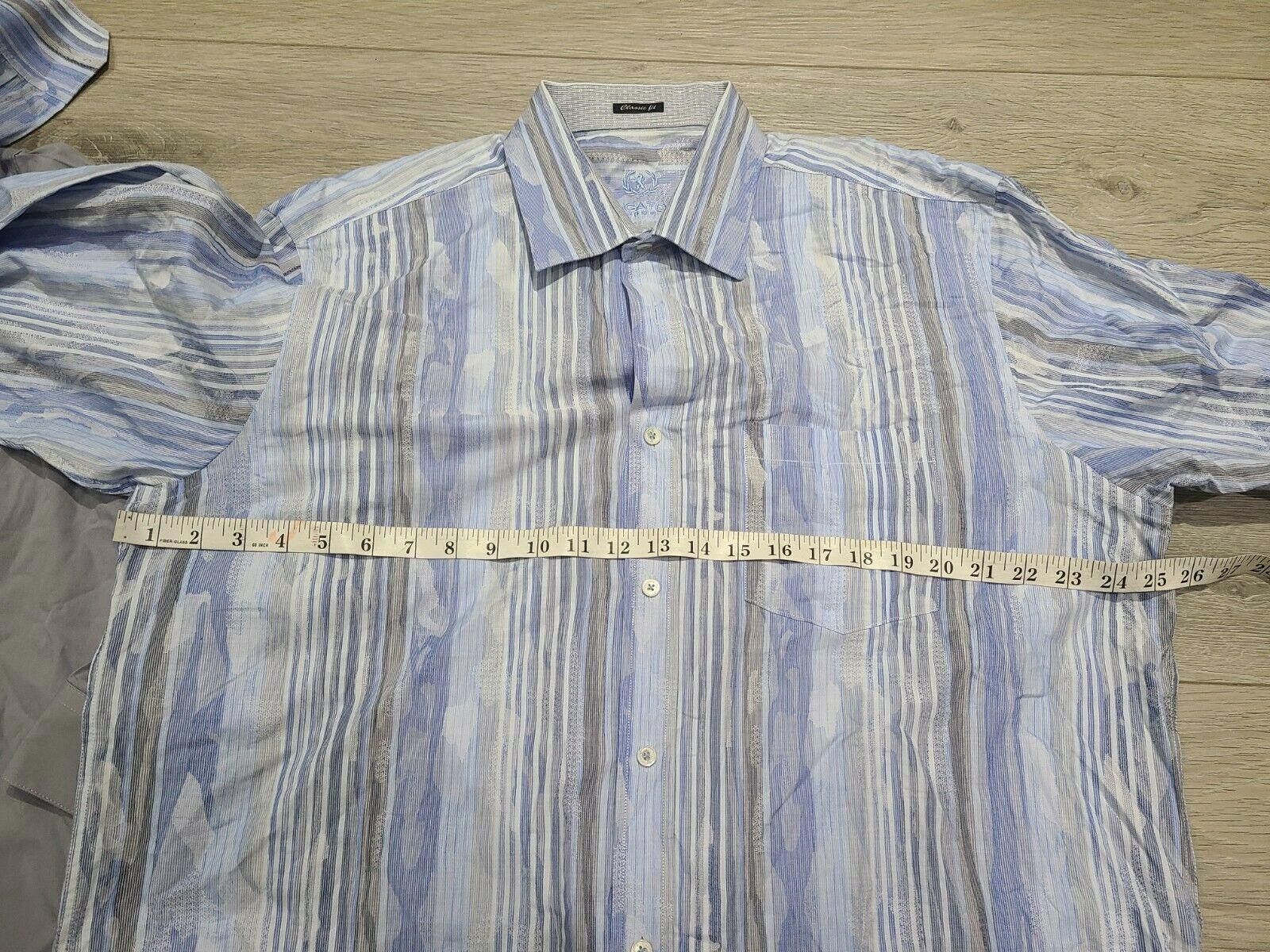 BUGATCHI Mens Dress Shirt Lot Bugatchi Julian Colors Large collared Size 42R - 5 Thumbnail