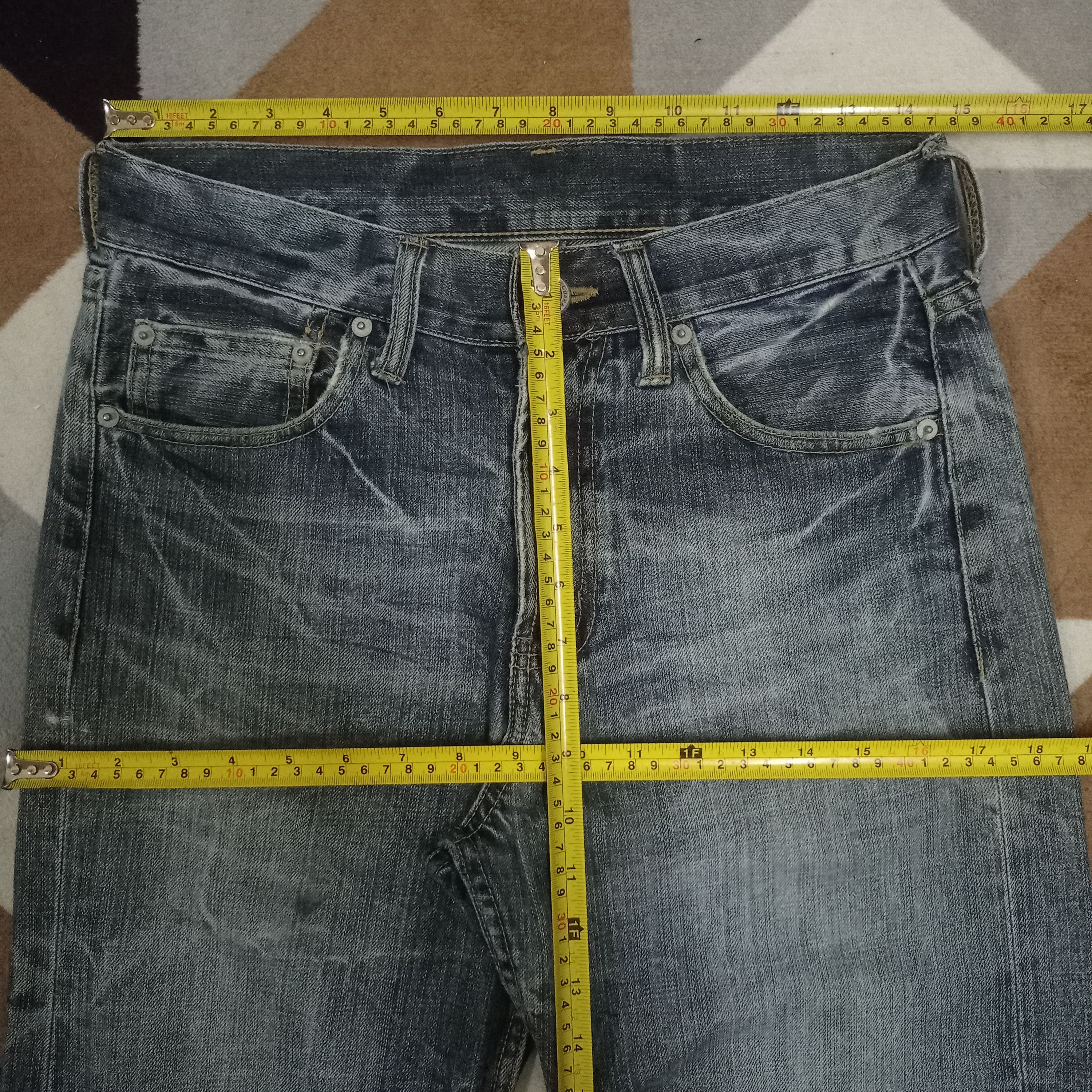 Japanese Brand Vintage Japanese Brand Distressed Straight Loose Jeans Size US 29 - 10 Thumbnail
