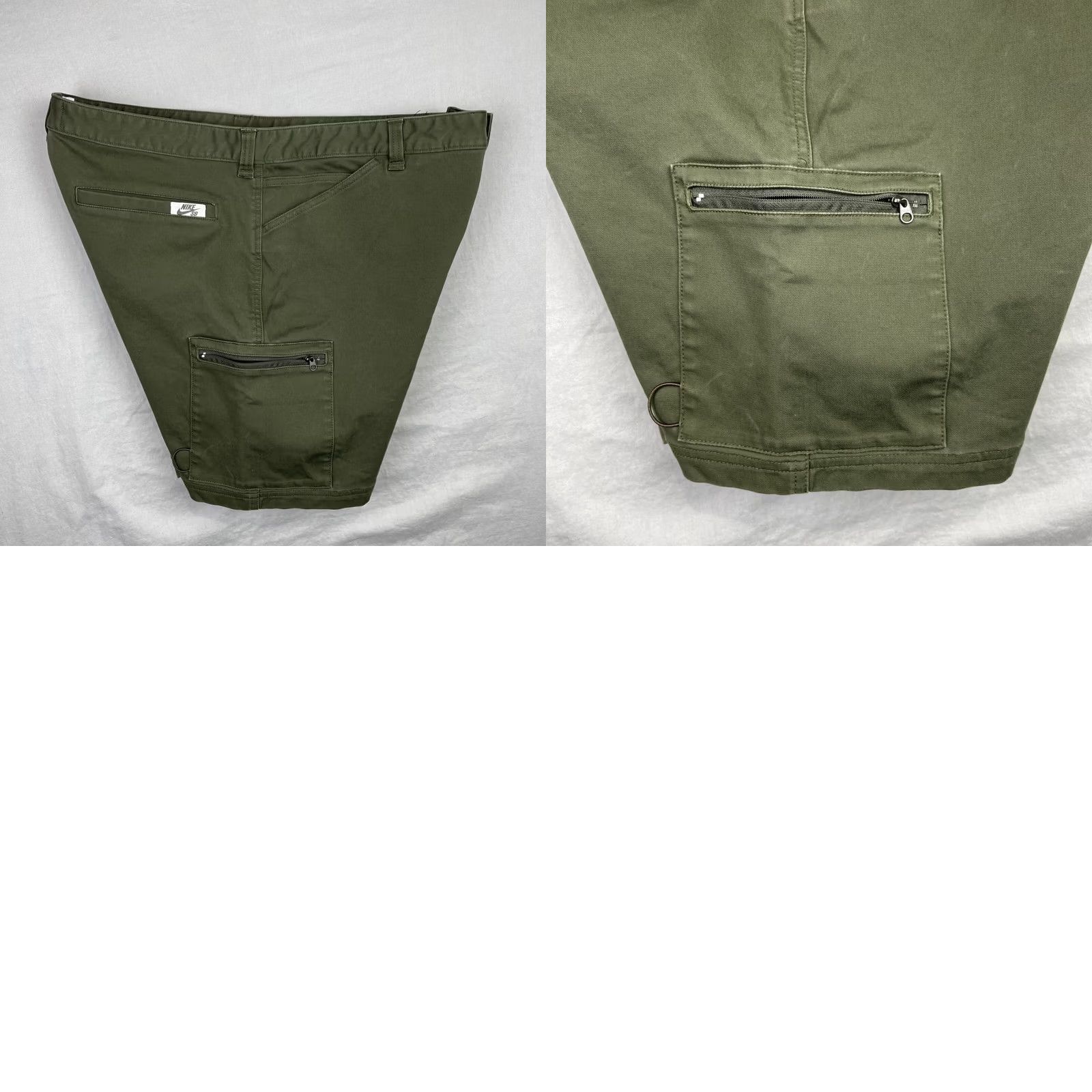 Nike Nike SB Shorts Mens 40 Green Cargo Canvas Skate DH2939-325 Chino Cotton Blend Cargo Pocket Style: Cargo, 40 Size US 40 / EU 56 - 8 Thumbnail