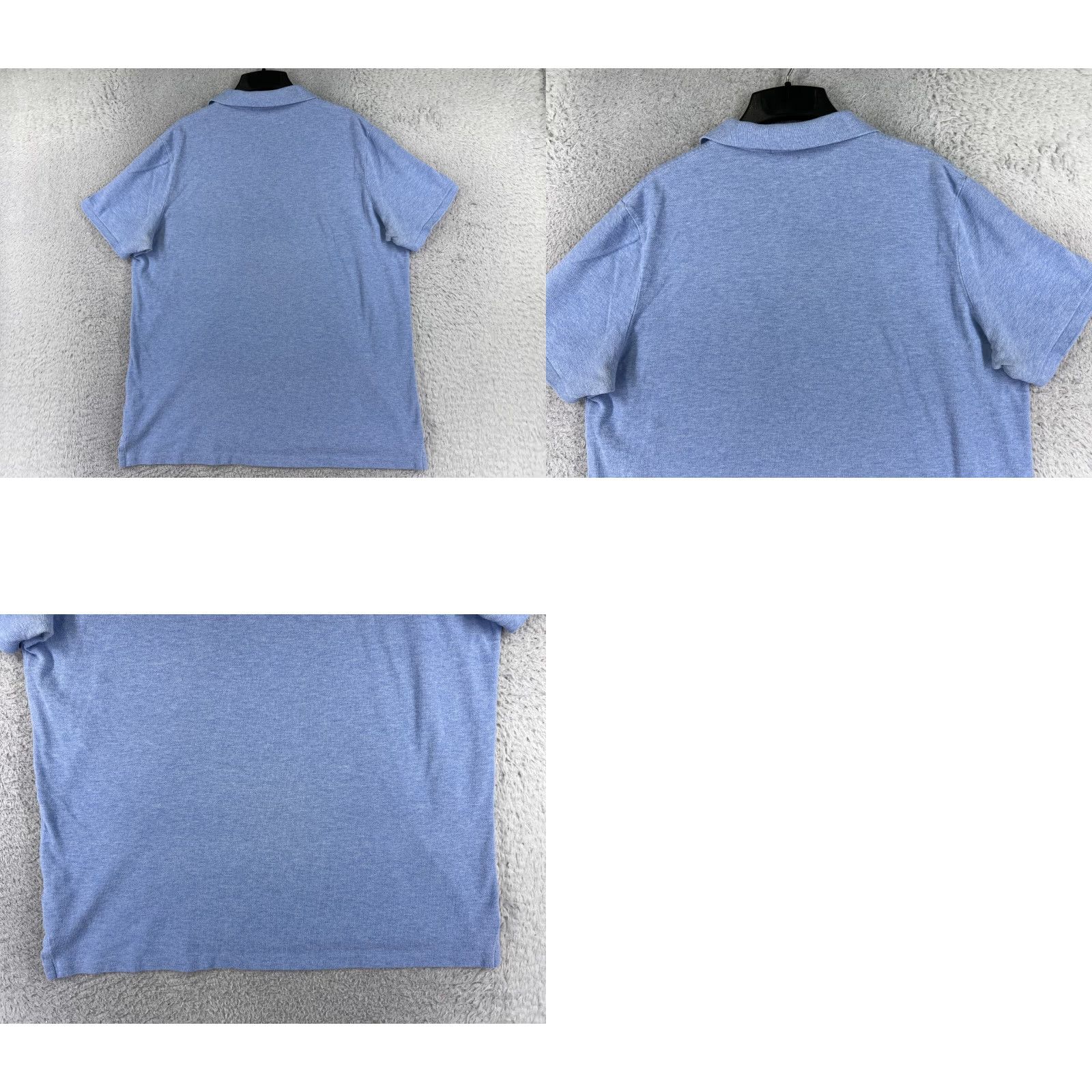 Ralph Lauren VINTAGE Ralph Lauren Polo Shirt Mens XL Blue 100% Cotton Knit Embroidered Logo Button Collar Short Sleeve Casual Modern American Sports Fashion Mens Size US XL / EU 56 / 4 - 9 Thumbnail