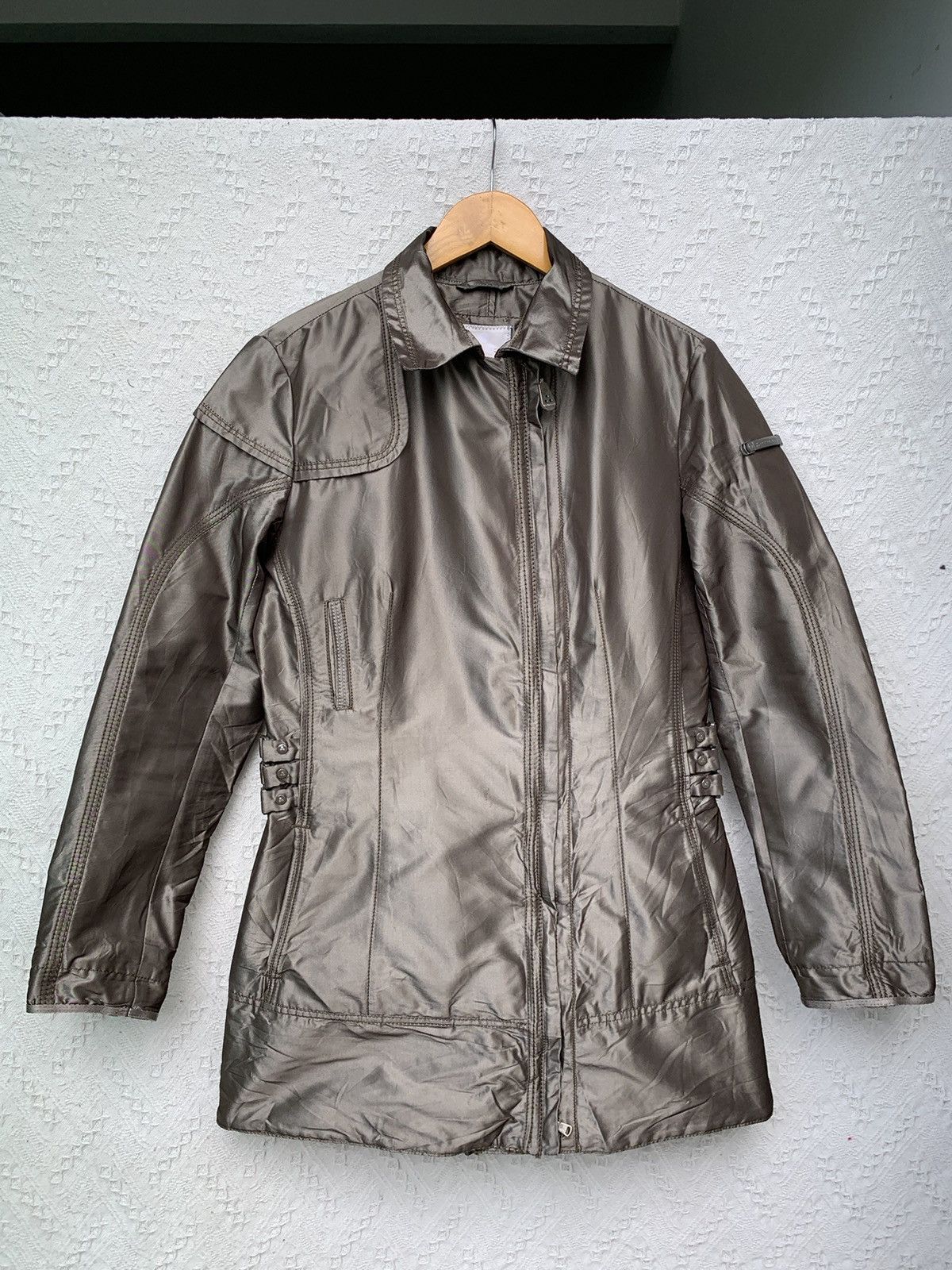 Peuterey Peuterey Asymmetrical Zipper Polyester Short Trenchcoat Size US M / EU 48-50 / 2 - 1 Thumbnail