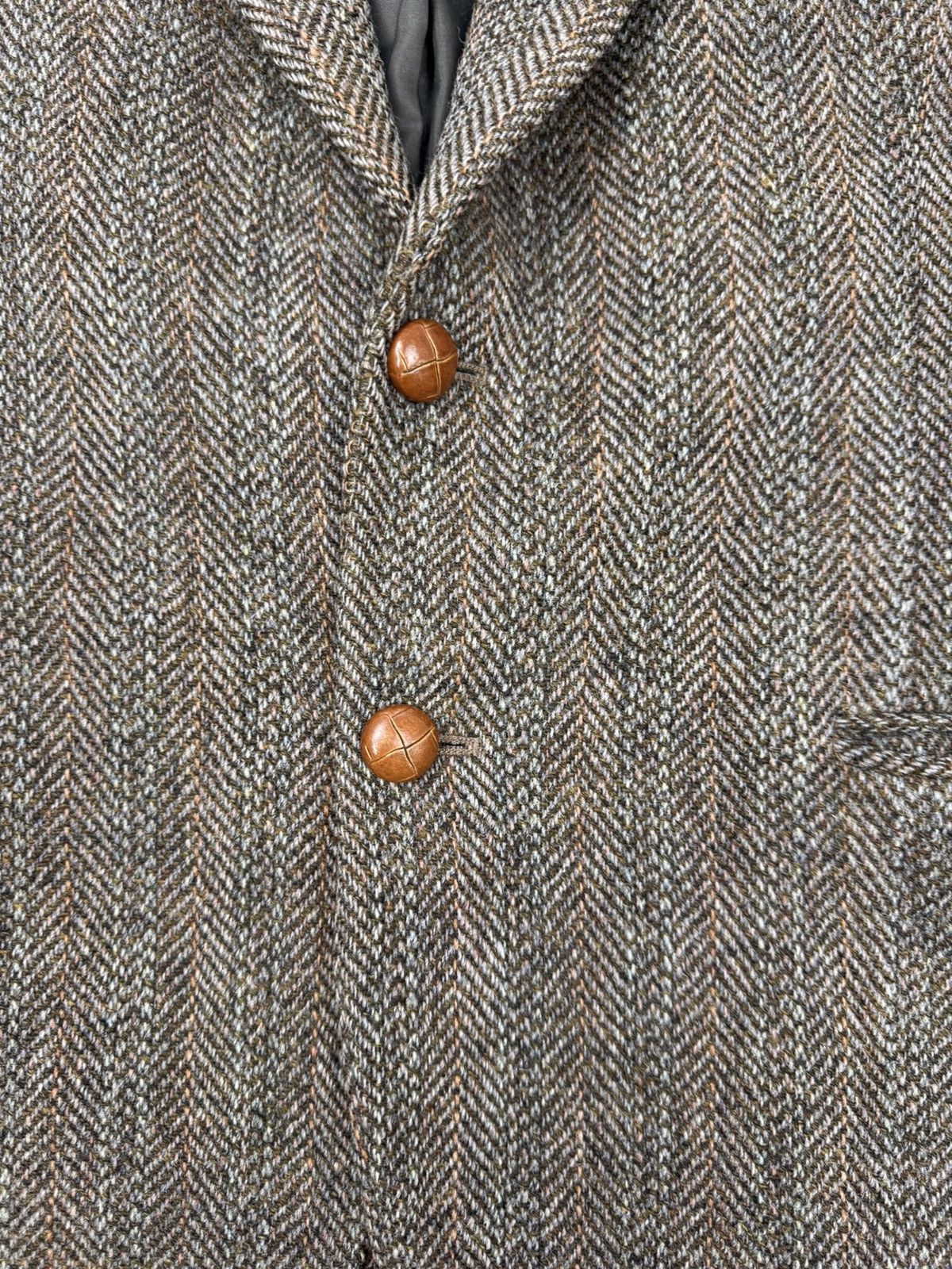 Harris Tweed Harris Tweed Men Wool Blazer Brown Classic Size XL Size 42L - 3 Thumbnail