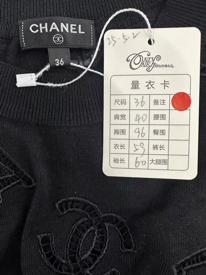 Chanel Chanel Black hollow letter knitwear sweater Size XS / US 0-2 / IT 36-38 - 4 Thumbnail