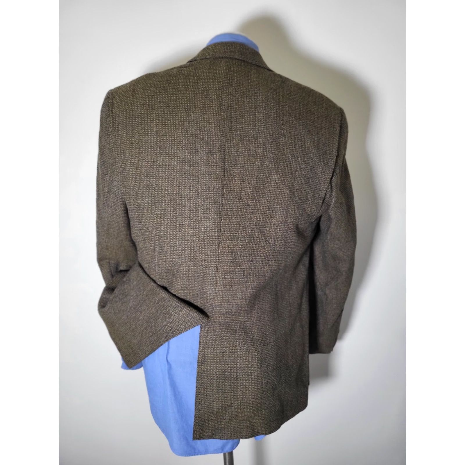 Hart Schaffner Marx Hart Schaffner Marx GUSSET Tweed Blazer Coat Jacket 42R Men Wool Check Single-Breasted 2-Button Notch Lapel Regular Size 42R - 7 Thumbnail