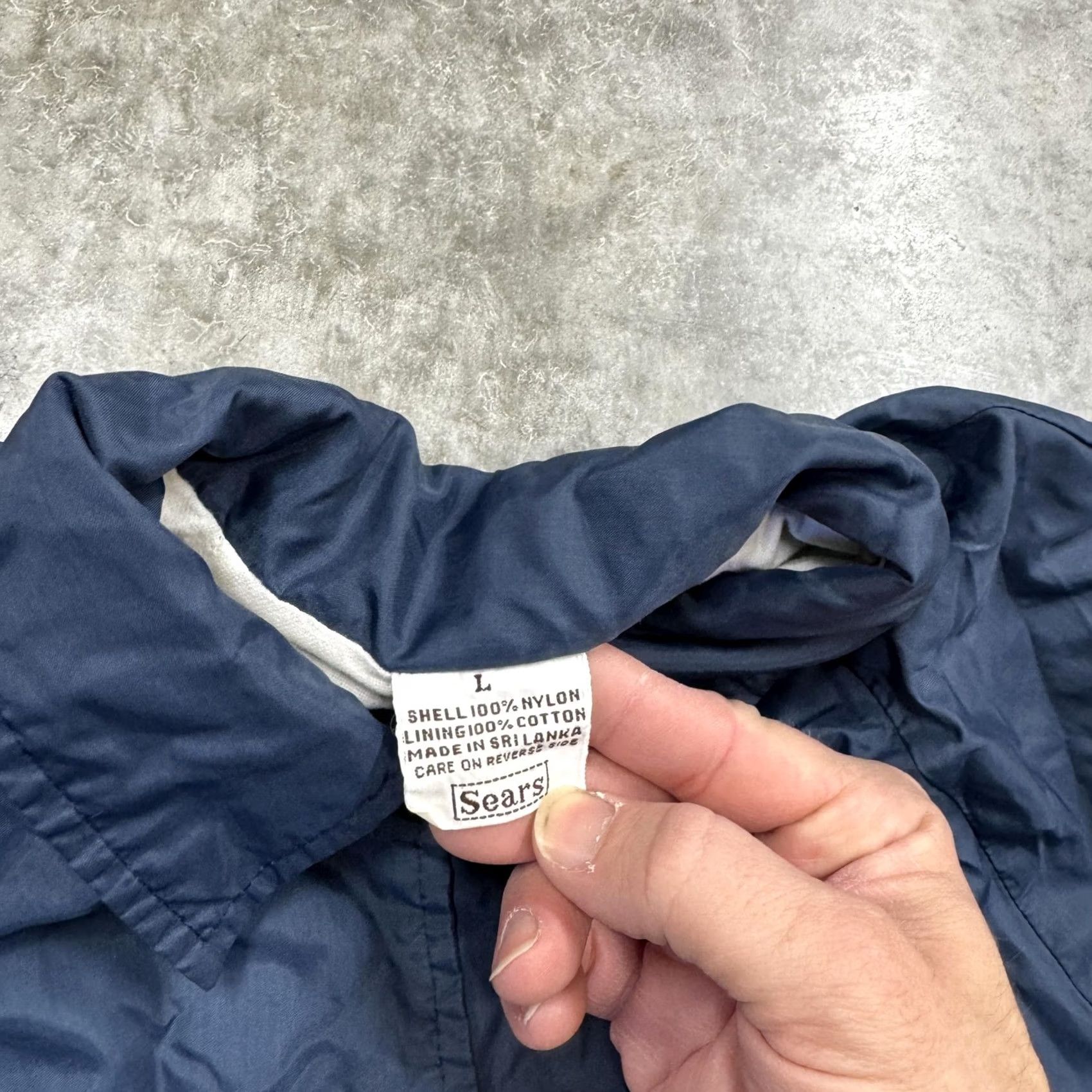 Sears Sears Coaches Jacket Mens L Blue Nylon Lined Snap Front Windbreaker Size US L / EU 52-54 / 3 - 2 Thumbnail