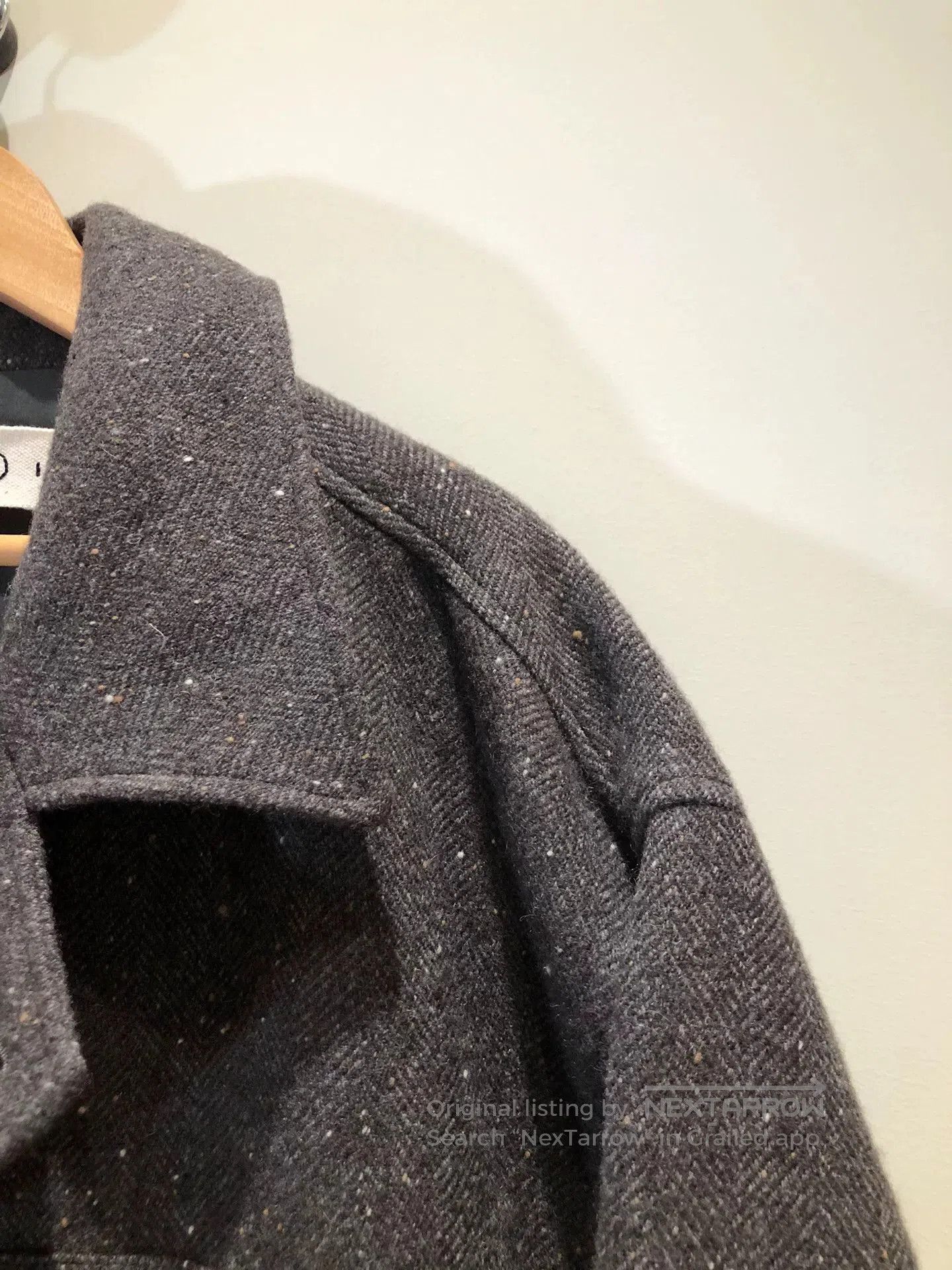 SAGE NATION Polyploid Tweed Short Trench Jacket. Size US L / EU 52-54 / 3 - 4 Thumbnail