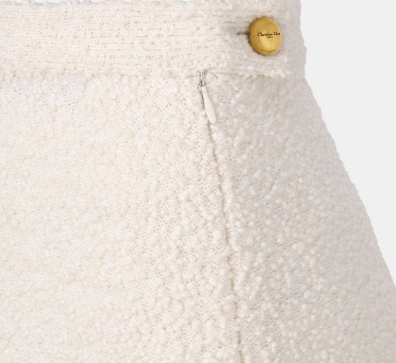 Dior o1w1db11225 454J03 Flared Mini Skirt in Ecru Size 27" / US 4 / IT 40 - 3 Thumbnail