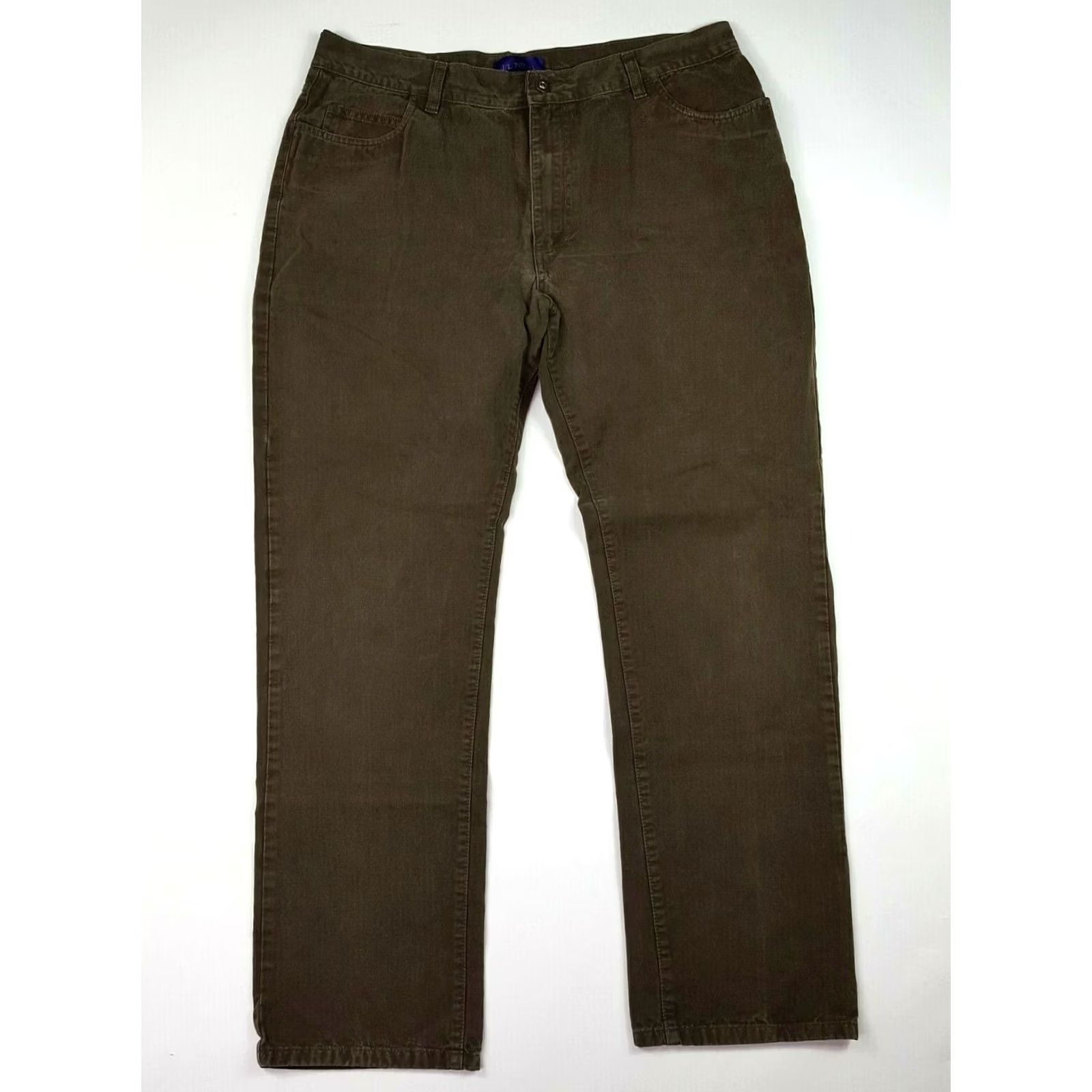 Vintage JL Powell Women's Brown Denim Straight Leg Relaxed Fit Jeans Pants 37" Inseam 32" Size 25" / US 0 / IT 36 - 2 Thumbnail