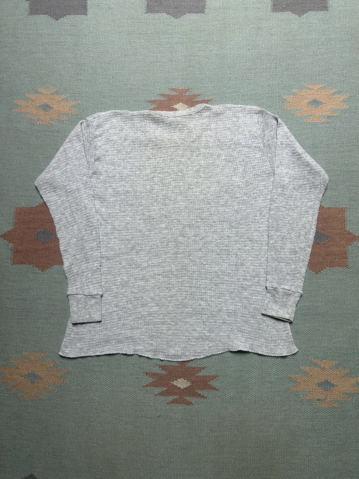 Vintage Vtg 70s 80s waffle knit thermal shirt blank base womens XL Size XL / US 12-14 / IT 48-50 - 6 Thumbnail