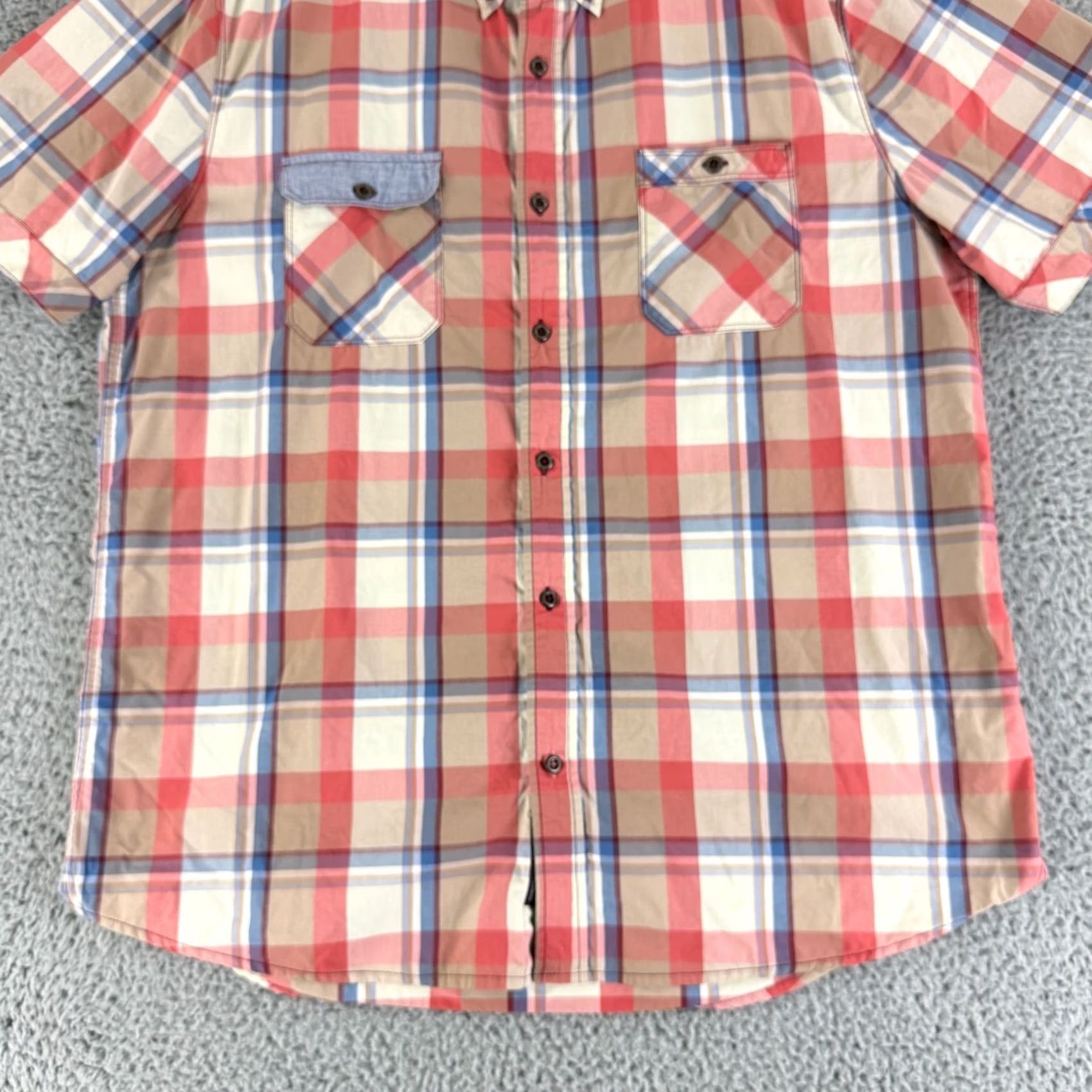 Vintage 7 Diamonds Vintage Button-Down Shirt Men Size XXL Blue Plaid Short Sleeve Cotton Size US XXL / EU 58 / 5 - 4 Thumbnail