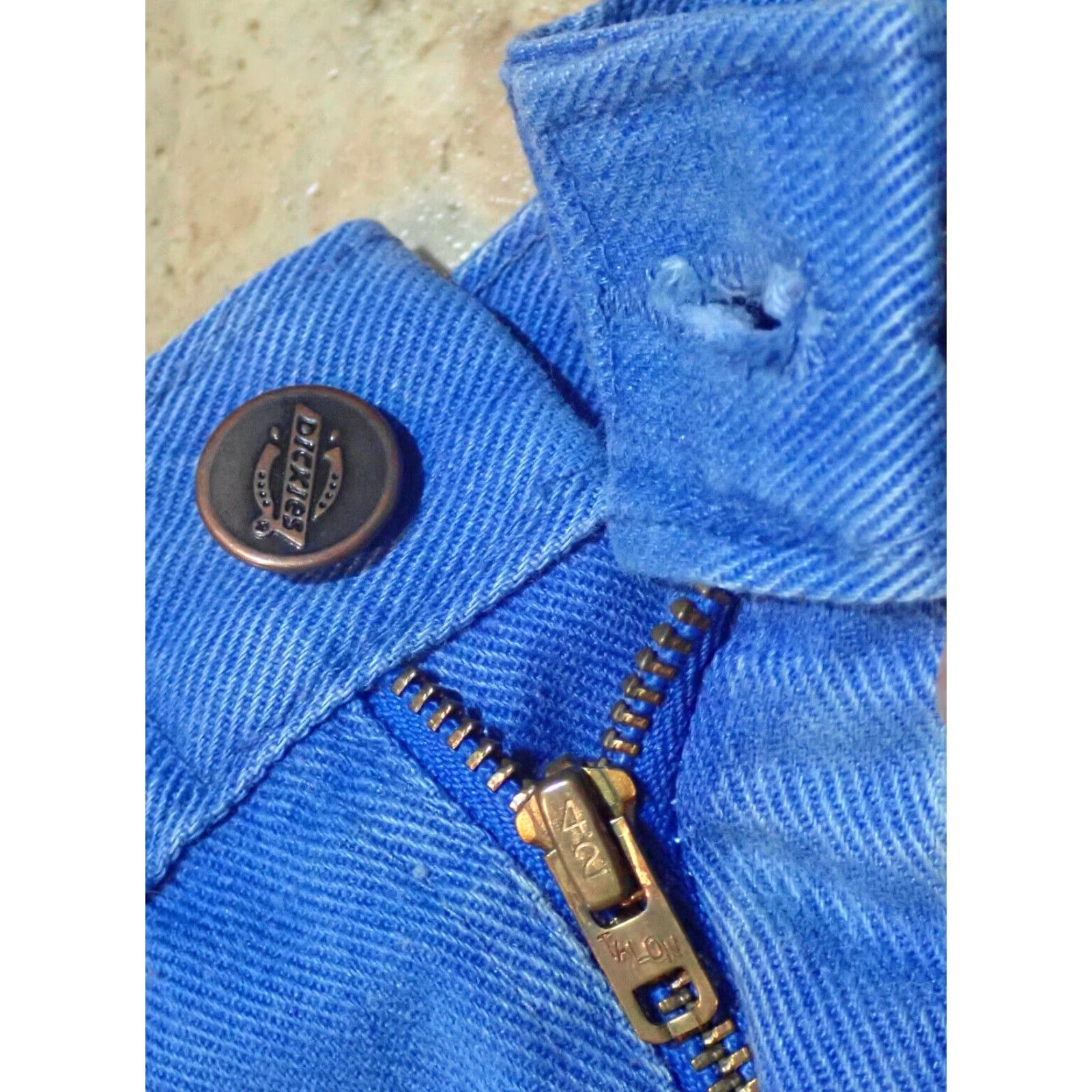 Dickies VINTAGE Dickies USA Flared Leg Blue Jeans 36 High Rise Distressed 80s Mens Size US 36 / EU 52 - 3 Thumbnail