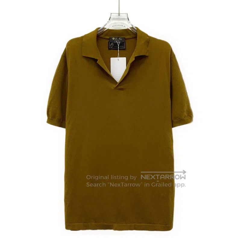 Loro Piana LORO PIANA Deep Brown Reversible Short Sleeve Polo Shirt Size US M / EU 48-50 / 2 - 1 Thumbnail