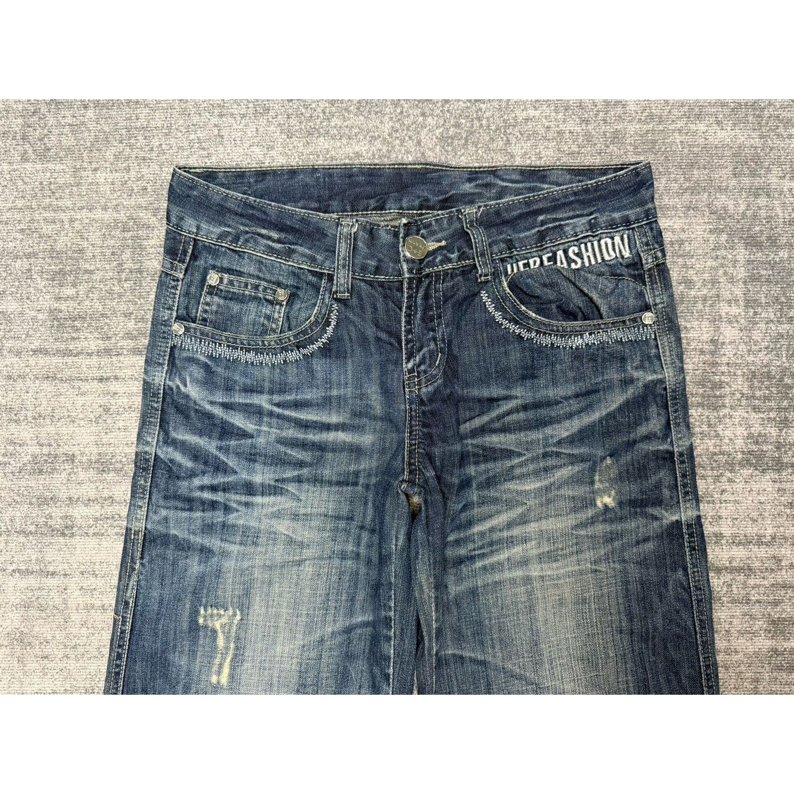 Hysteric Glamour × Japanese Brand × Vintage Japanese Vintage Faded Blue Denim Women's Low-Rise Jeans Size 30" / US 8 / IT 44 - 2 Thumbnail