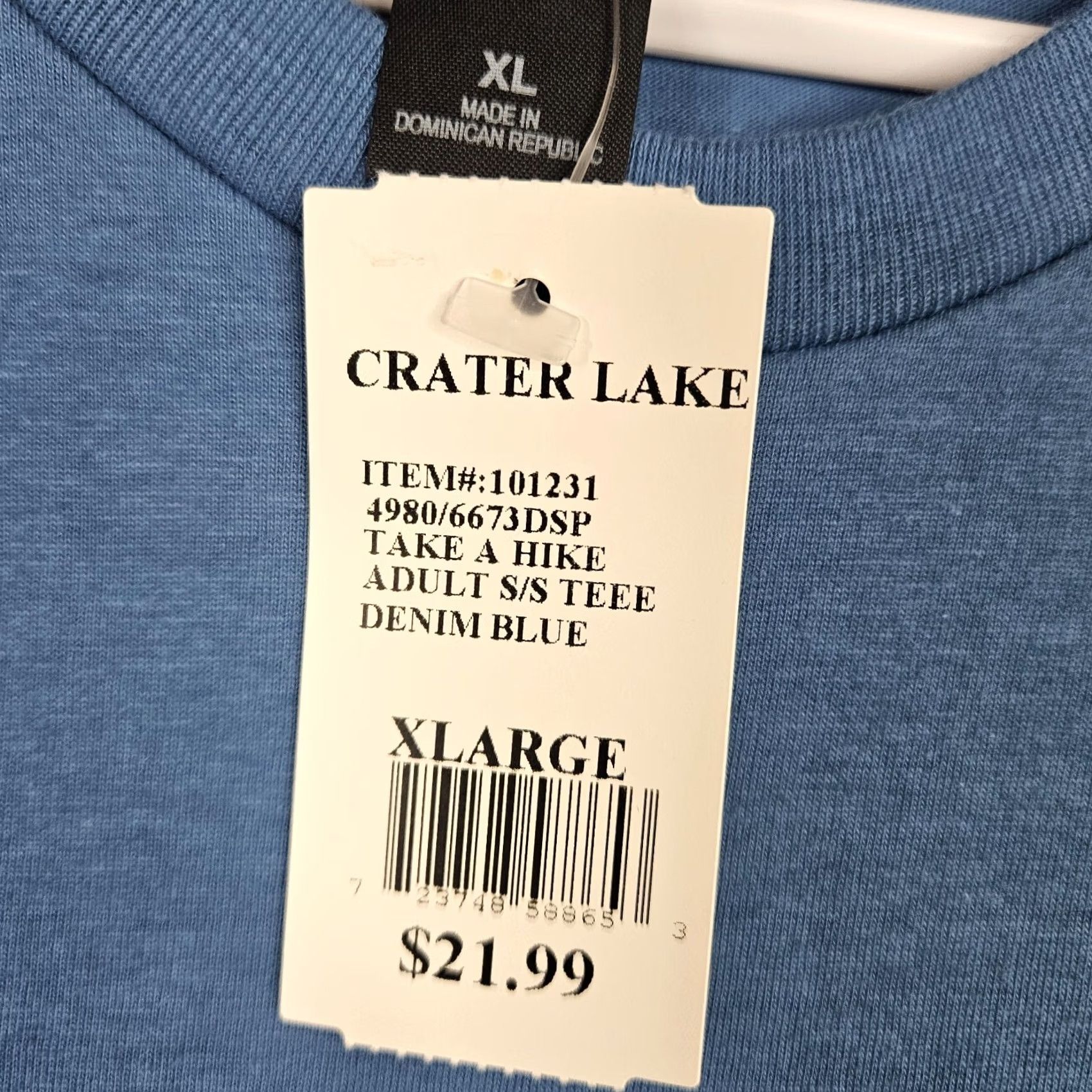 Denime Crater Lake Denim Blue Tee XS? Size 40" / US 18 - 4 Thumbnail