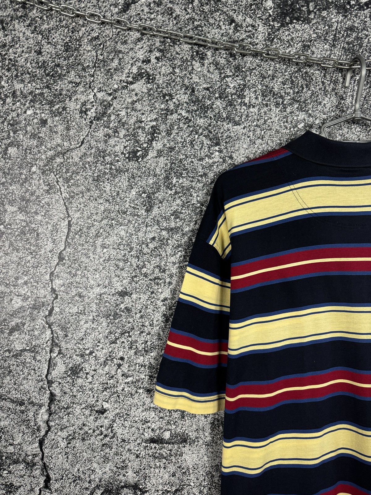 Yves Saint Laurent Men’s Yves Saint Laurent Striped Polo Shirt Vintage YSL XL Size US XL / EU 56 / 4 - 11 Thumbnail