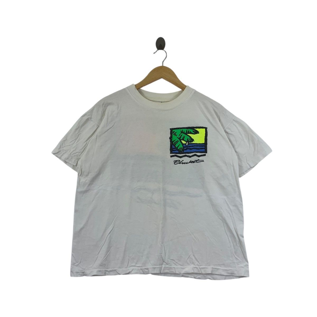 Vintage Vintage PHUKET THAILAND BEACH Hand Print Tee Shirt Top Size L / US 10 / IT 46 - 1 Thumbnail