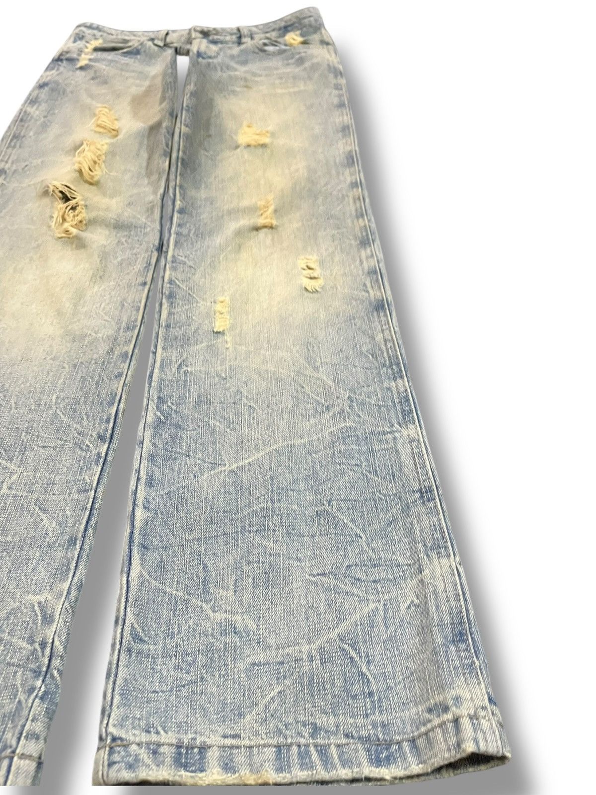 Japanese Brand Vintage Mystic Jeans Mudwash Distressed Denim Size US 30 / EU 46 - 4 Thumbnail